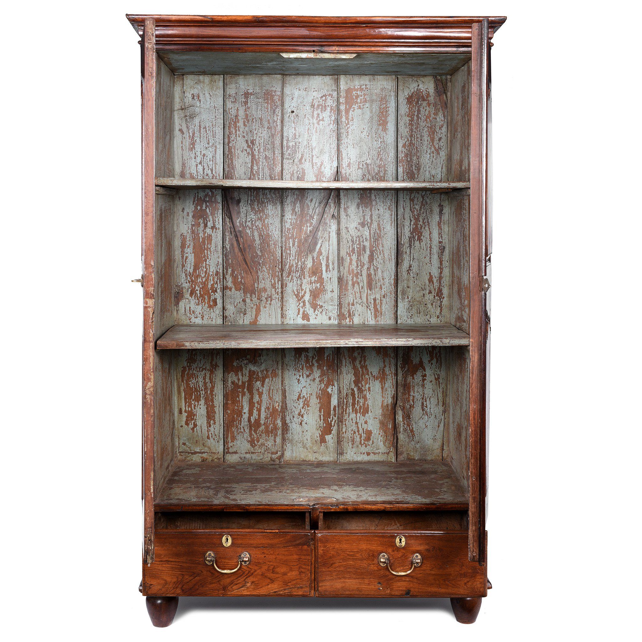 Anglo Indian Linen Cabinet Made from Golden Teak - 19thC - Image 3