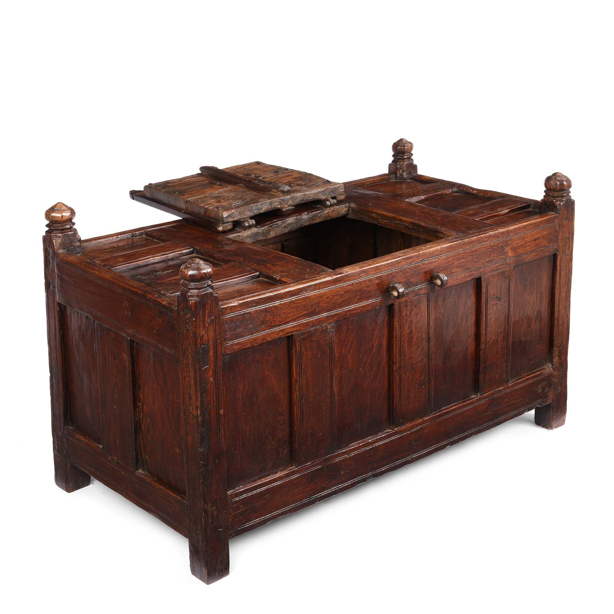 Teak Stick Chest From Banswara Tribal Area - 19thC - Image 5