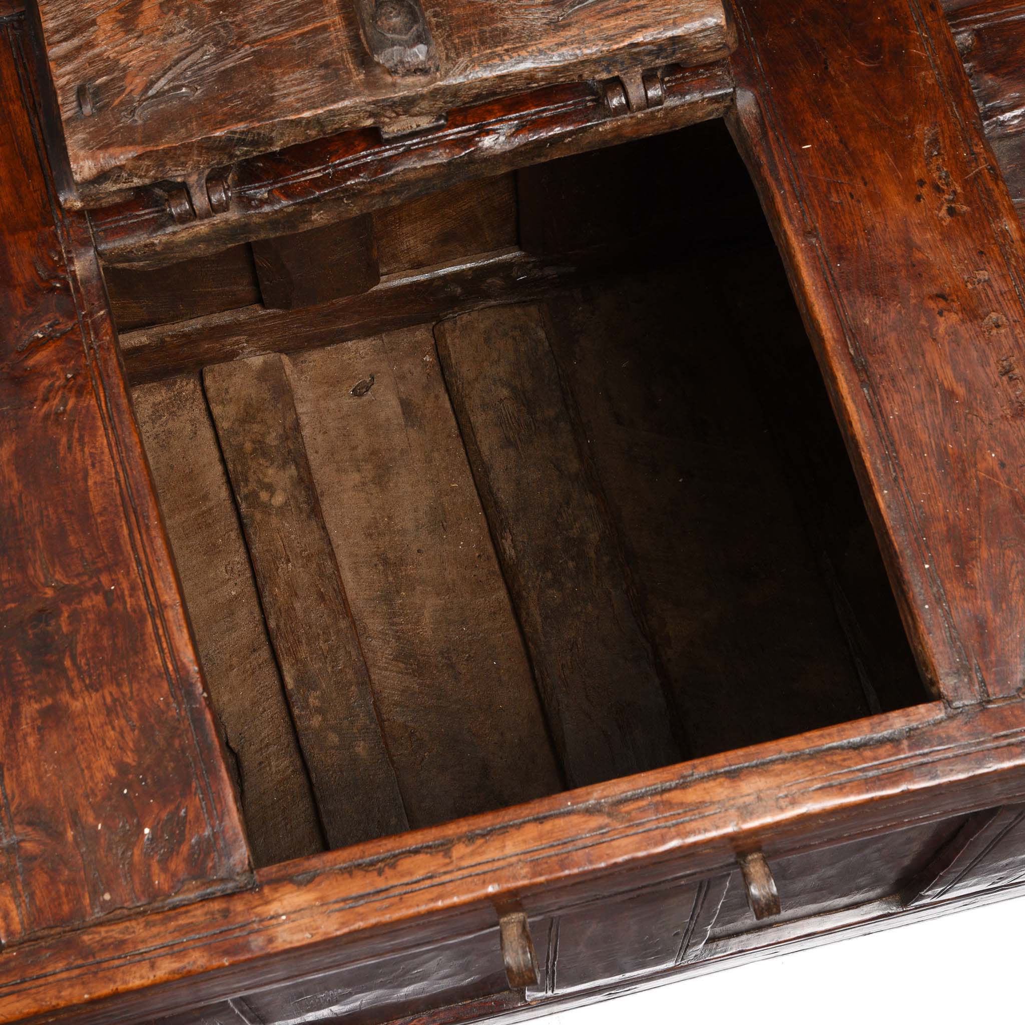 Teak Stick Chest From Banswara Tribal Area - 19thC - Image 6