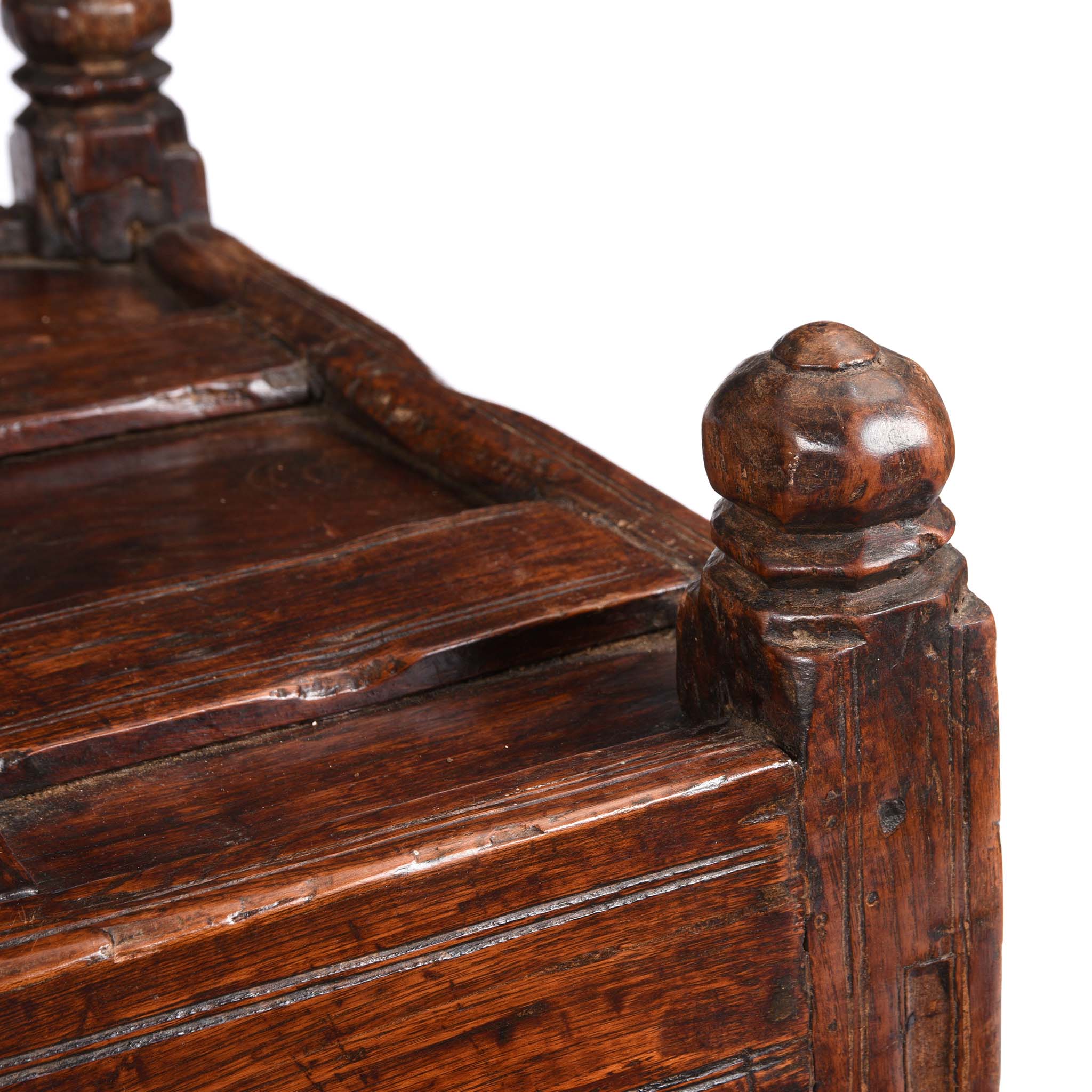 Teak Stick Chest From Banswara Tribal Area - 19thC - Image 9