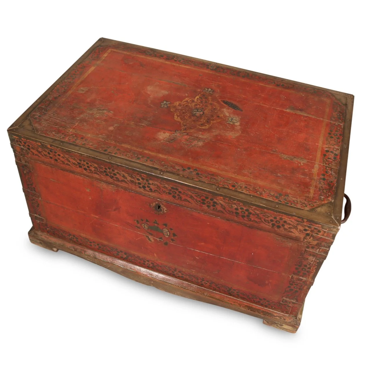 Painted Teak Jewellery Box from Rajasthan -19thC - Image 4