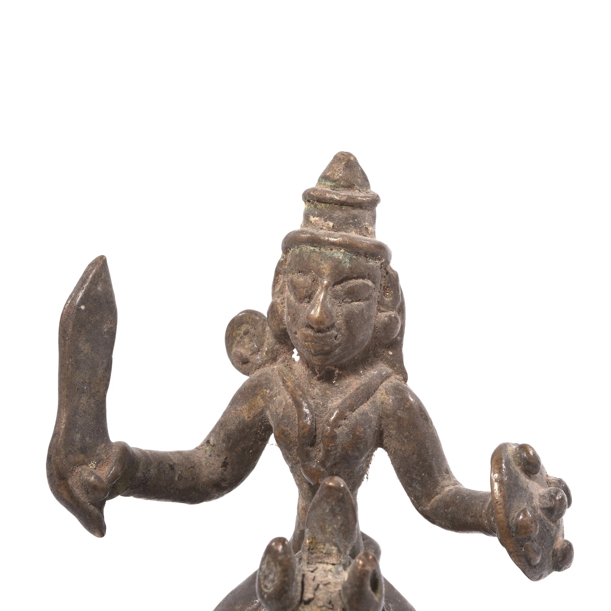 Brass Khandoba On Horse From The Deccan  - 19thC - Image 3