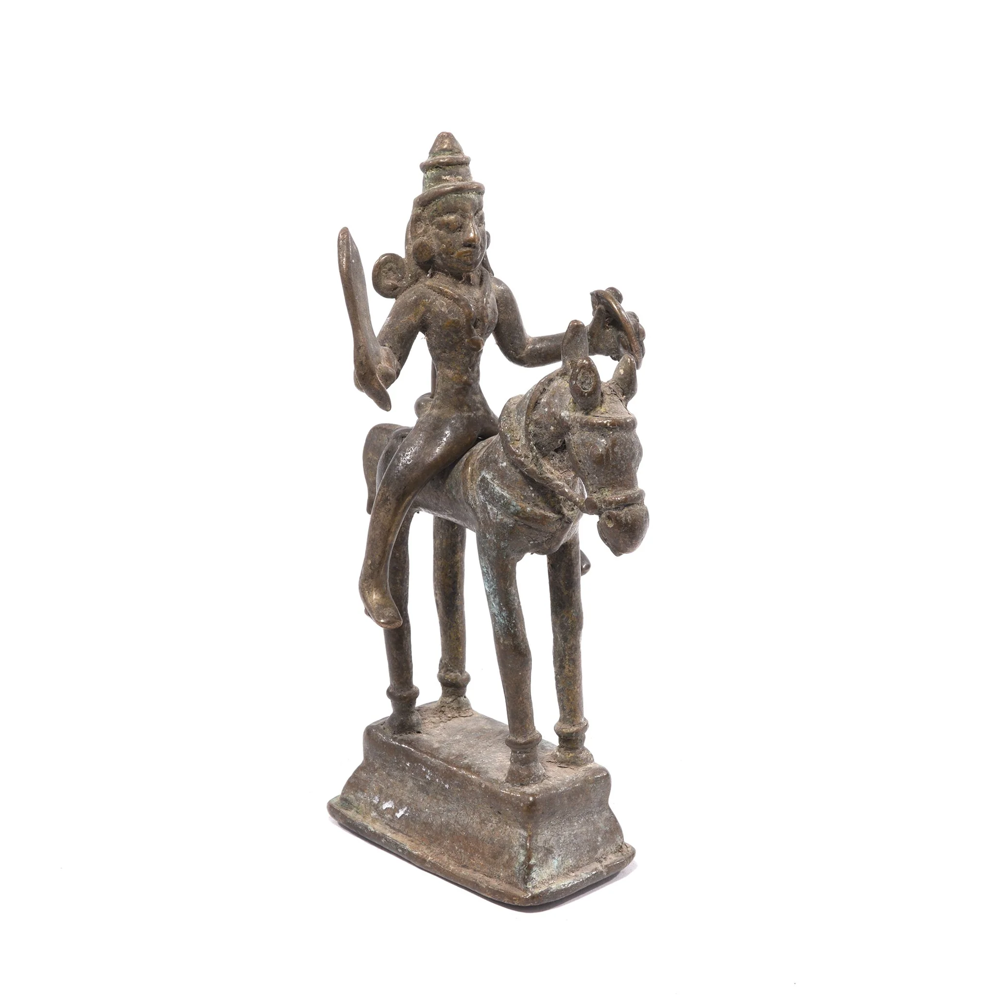 Brass Khandoba On Horse From The Deccan  - 19thC - Image 4