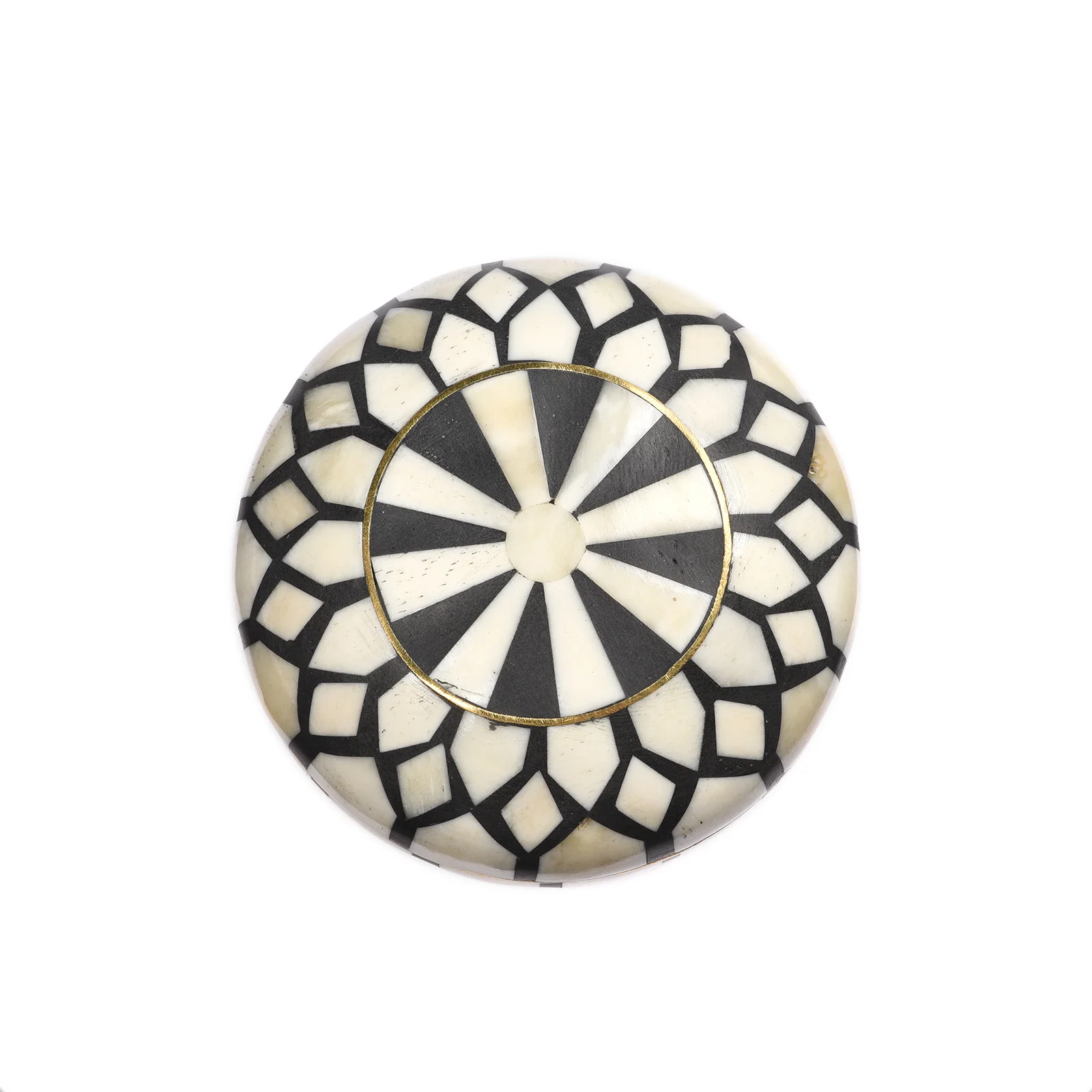 Bone Inlay & Brass Mughal Style Box - Image 4