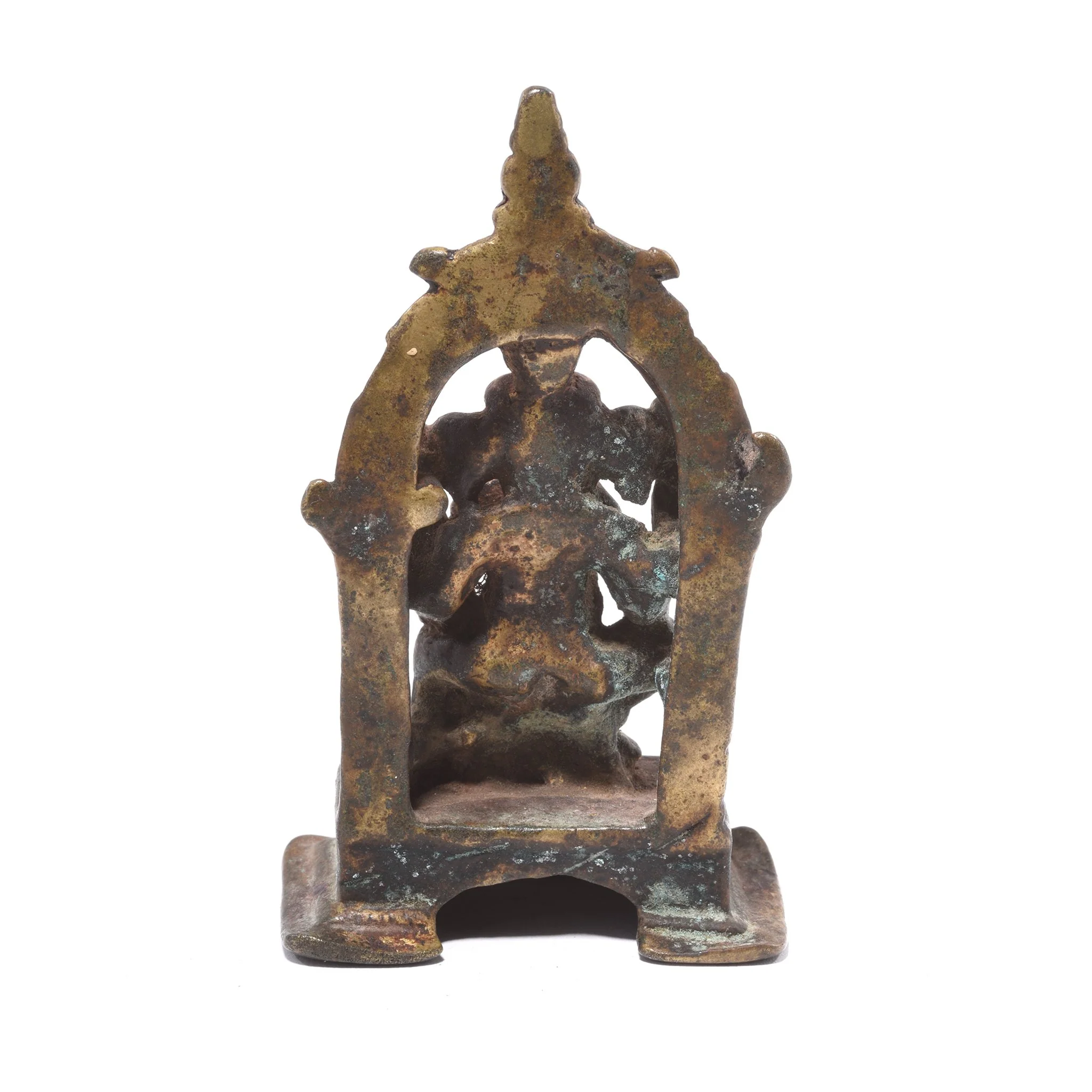 Brass Miniature Votive Statue Of Lord Ganesh - 19th Century - Image 5