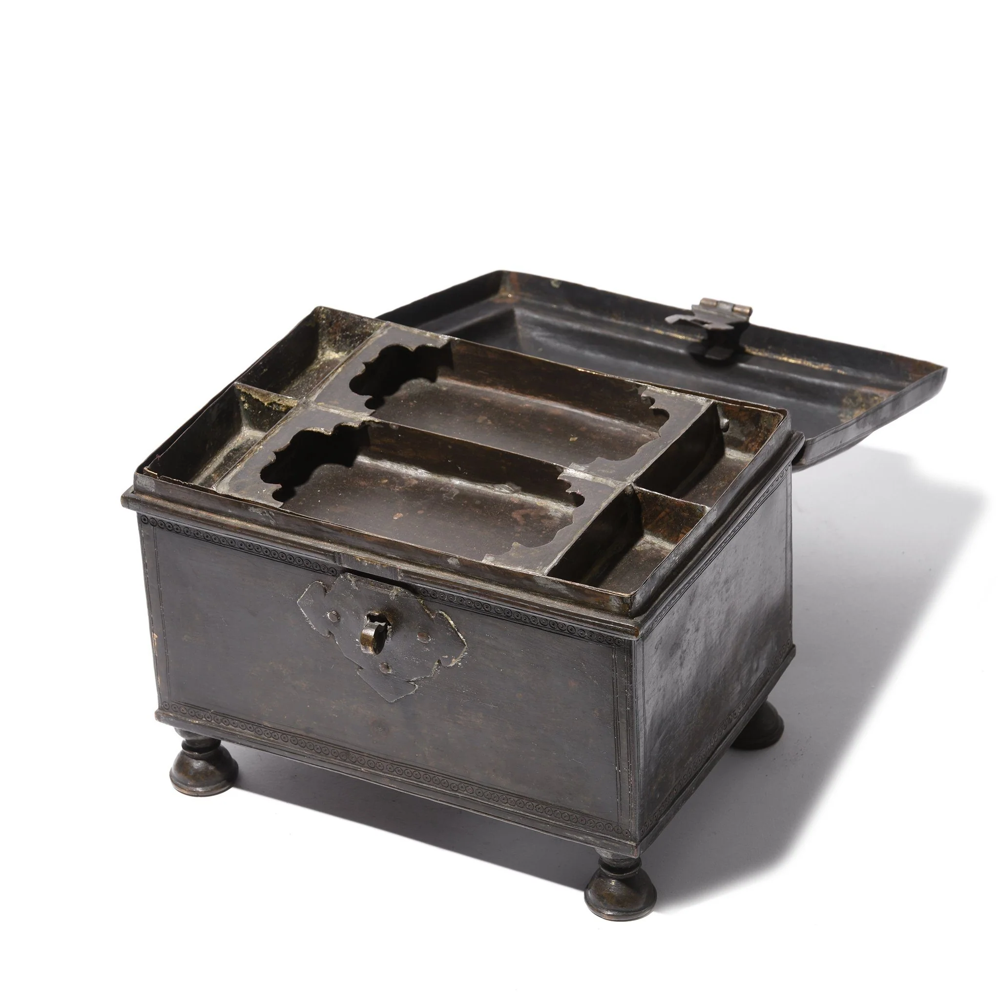 Old Brass Indian Casket - Early 18th Century - Image 4
