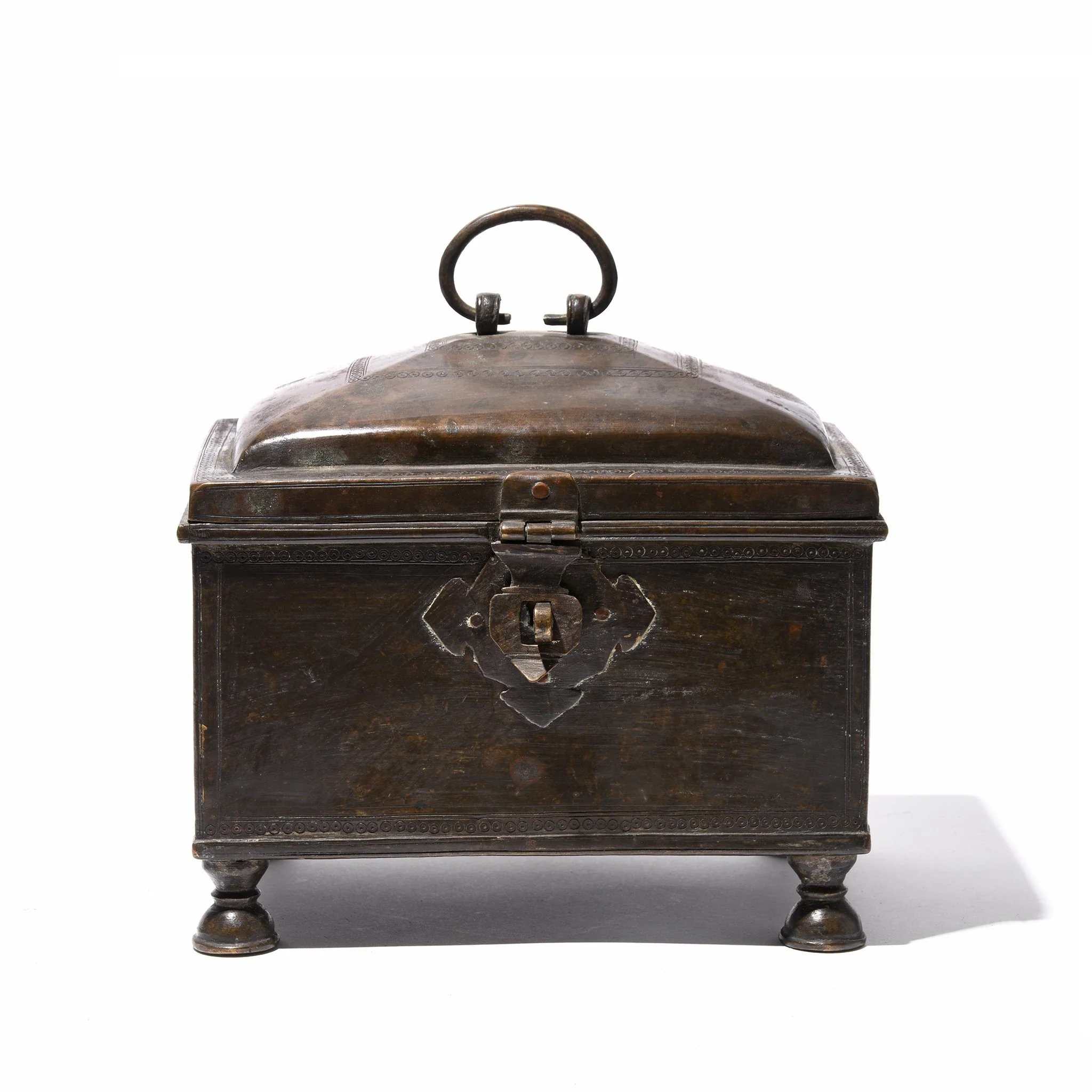 Old Brass Indian Casket - Early 18th Century - Image 5