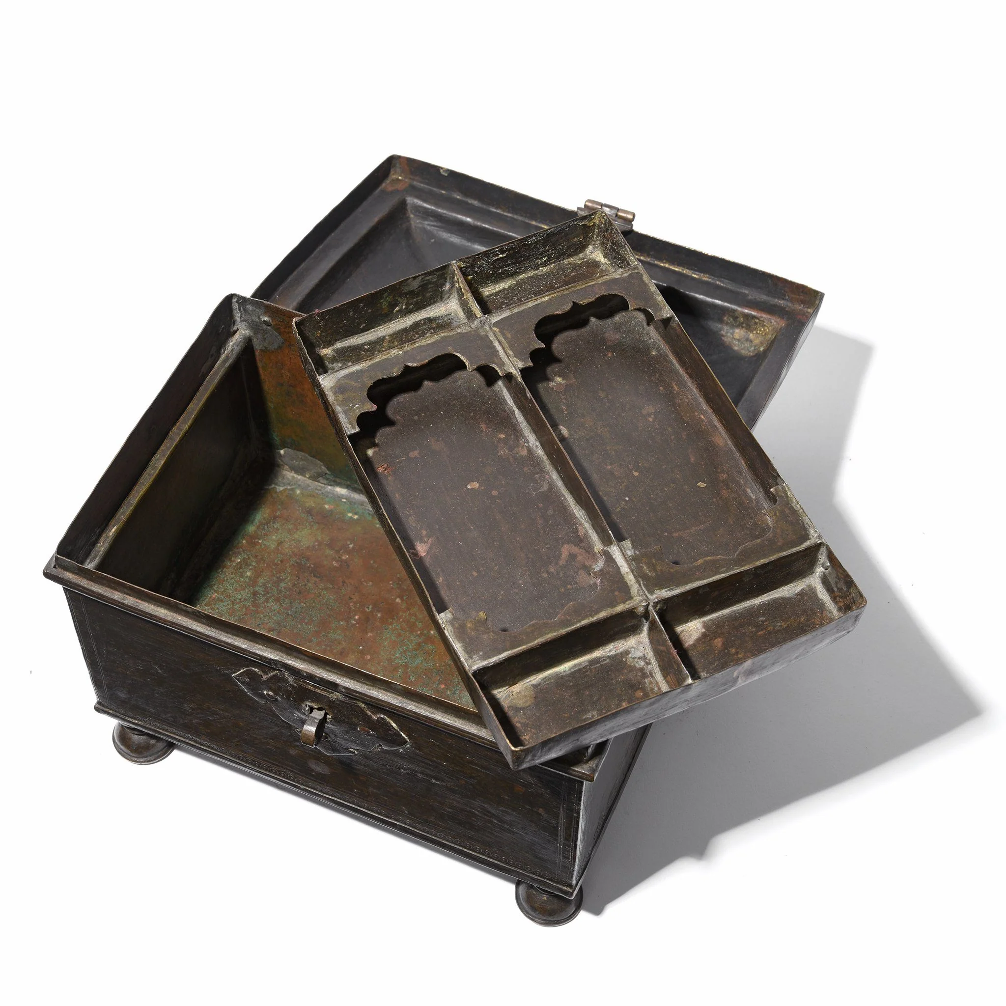 Old Brass Indian Casket - Early 18th Century - Image 6