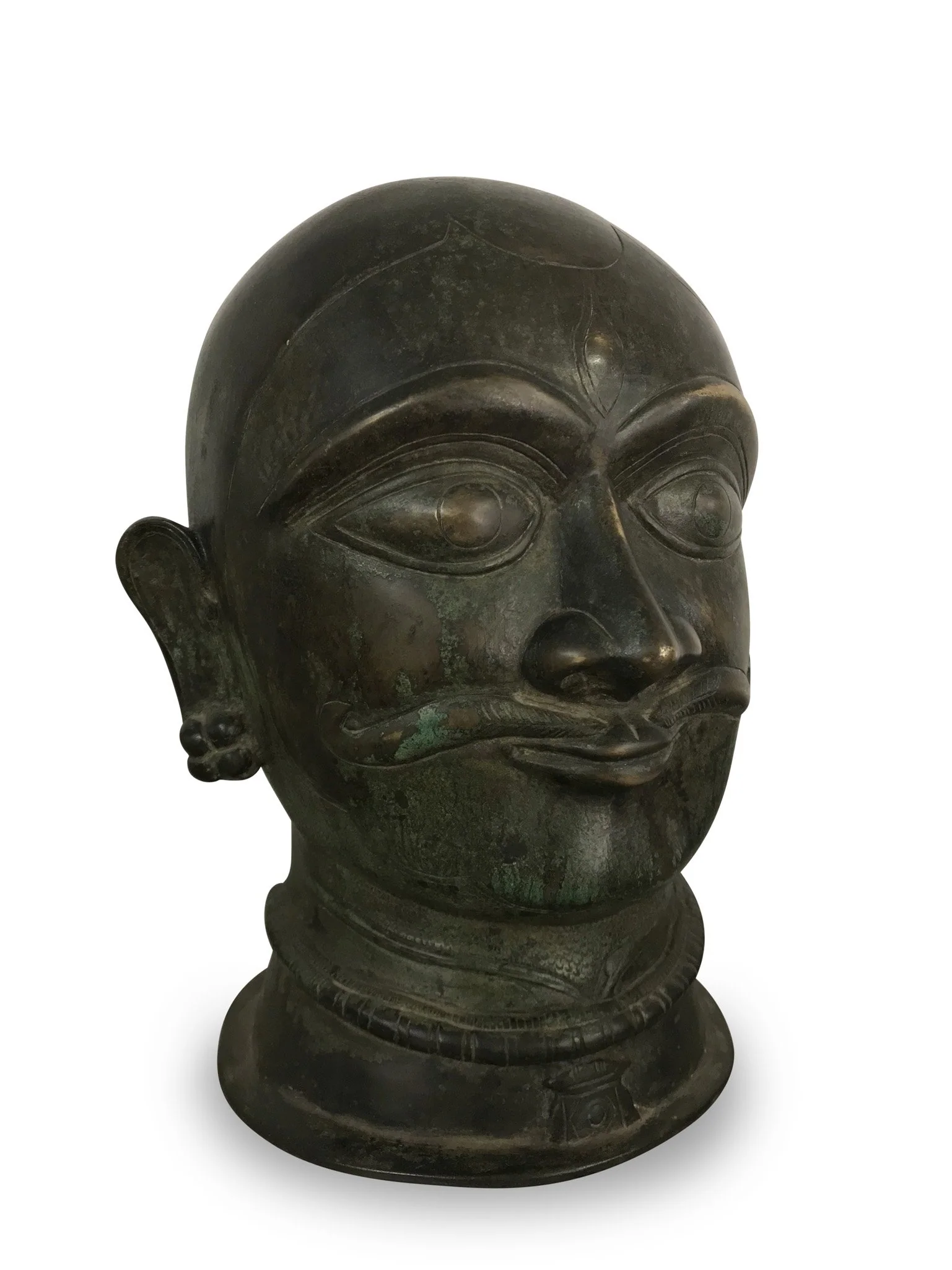 Deccan Style Bronze Shiva Ji Mukhalinga - Image 3