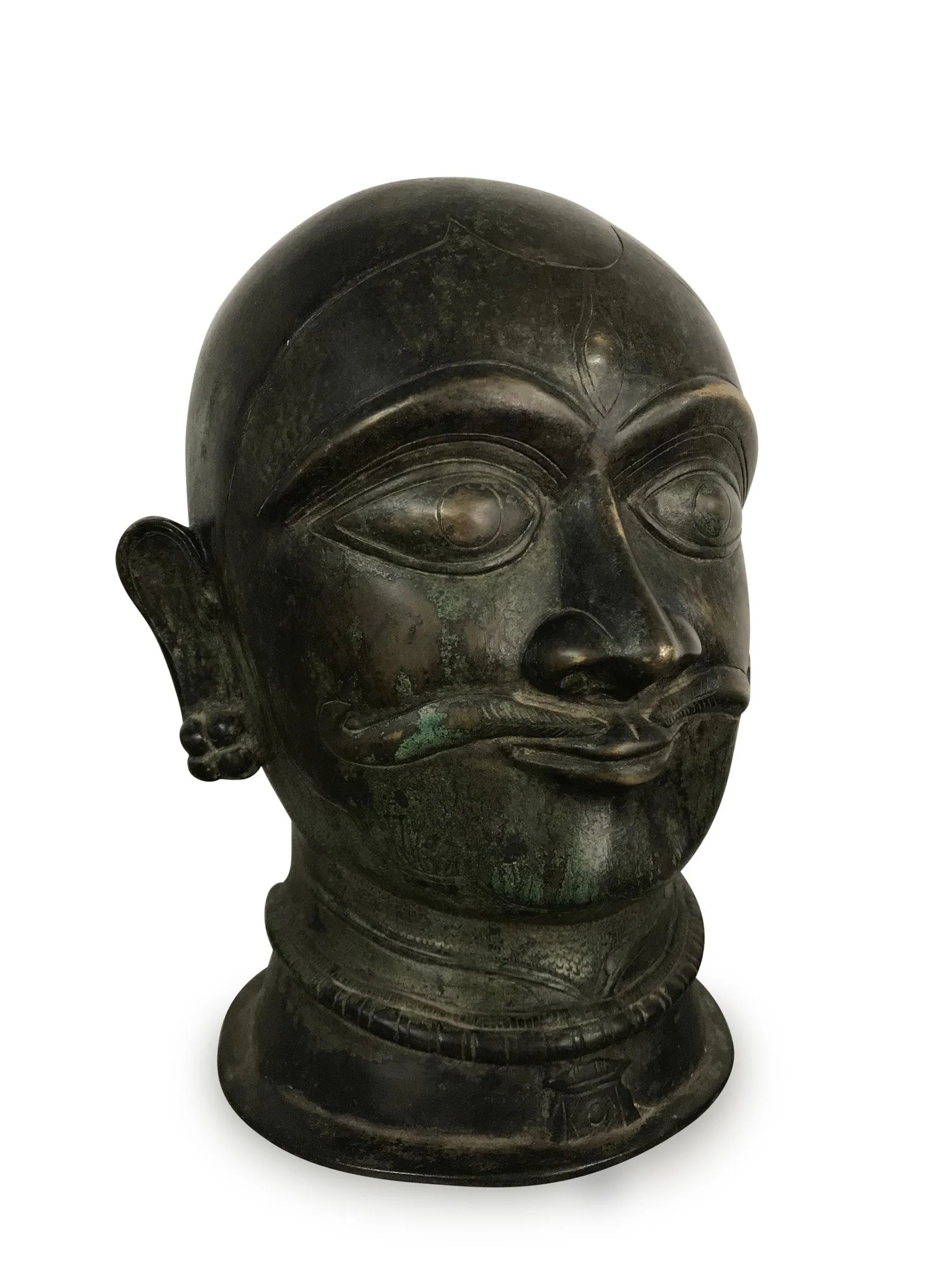 Deccan Style Bronze Shiva Ji Mukhalinga - Image 4
