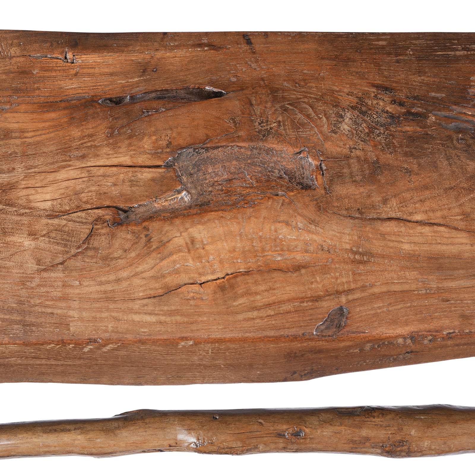 Old Chinese Elm Farmhouse Console Table - Image 6