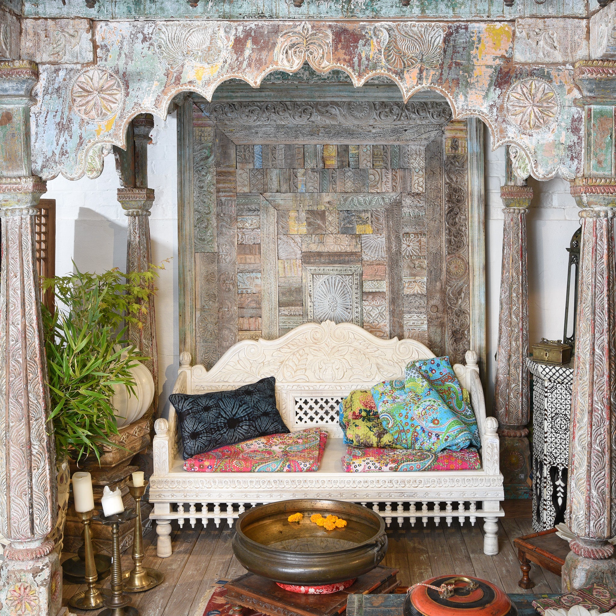 Carved & Painted Pavilion From Kutch - Early 19th Century - Image 5