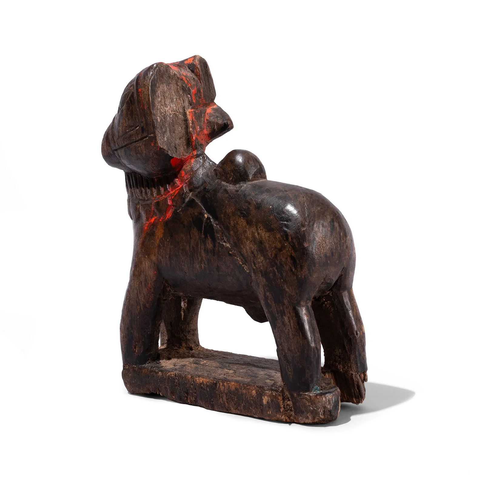 Painted Teak Nandi Bull Toy From Rajasthan - 19th Century - Image 5