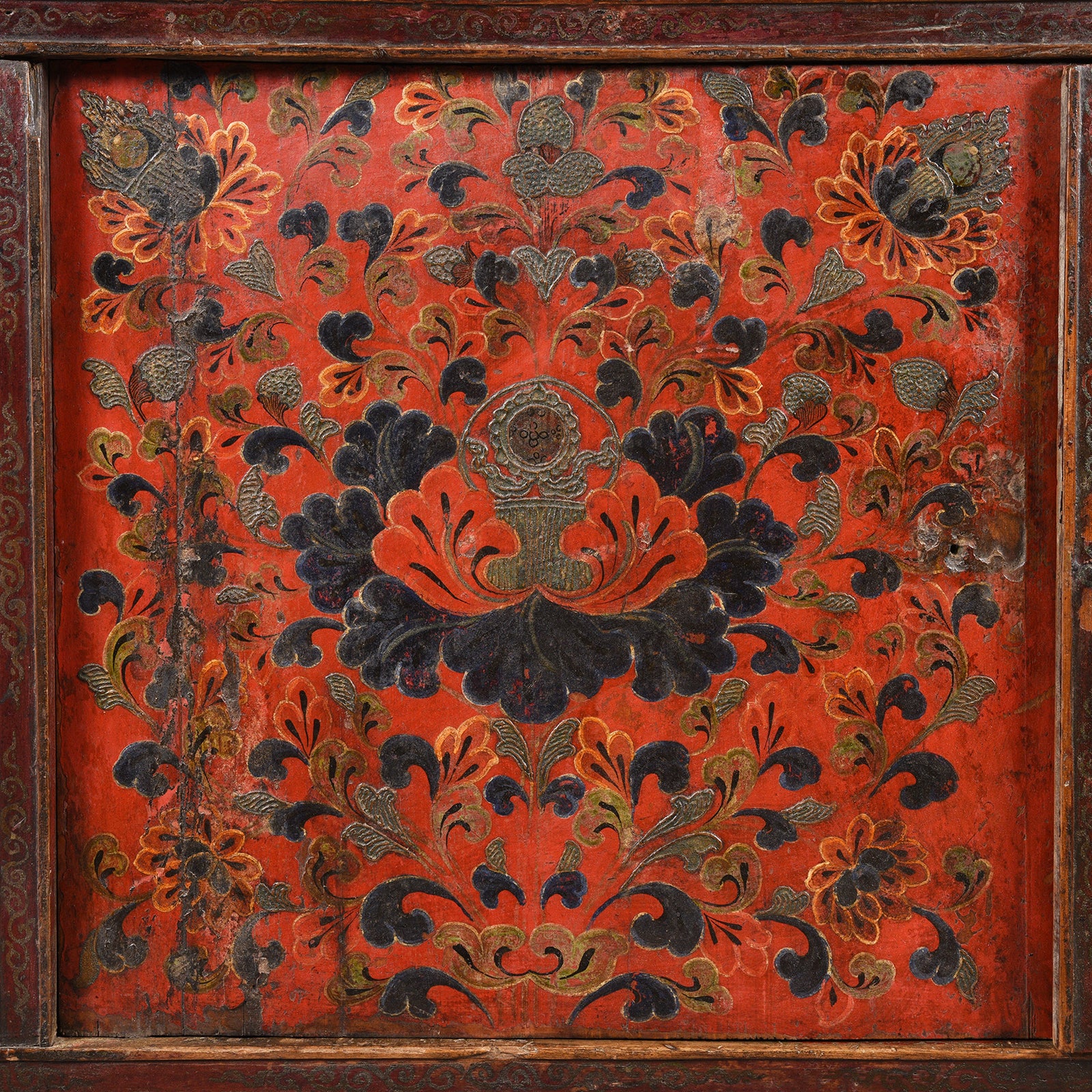 Painted Altar Cabinet from Tibet - 19th Century - Image 5