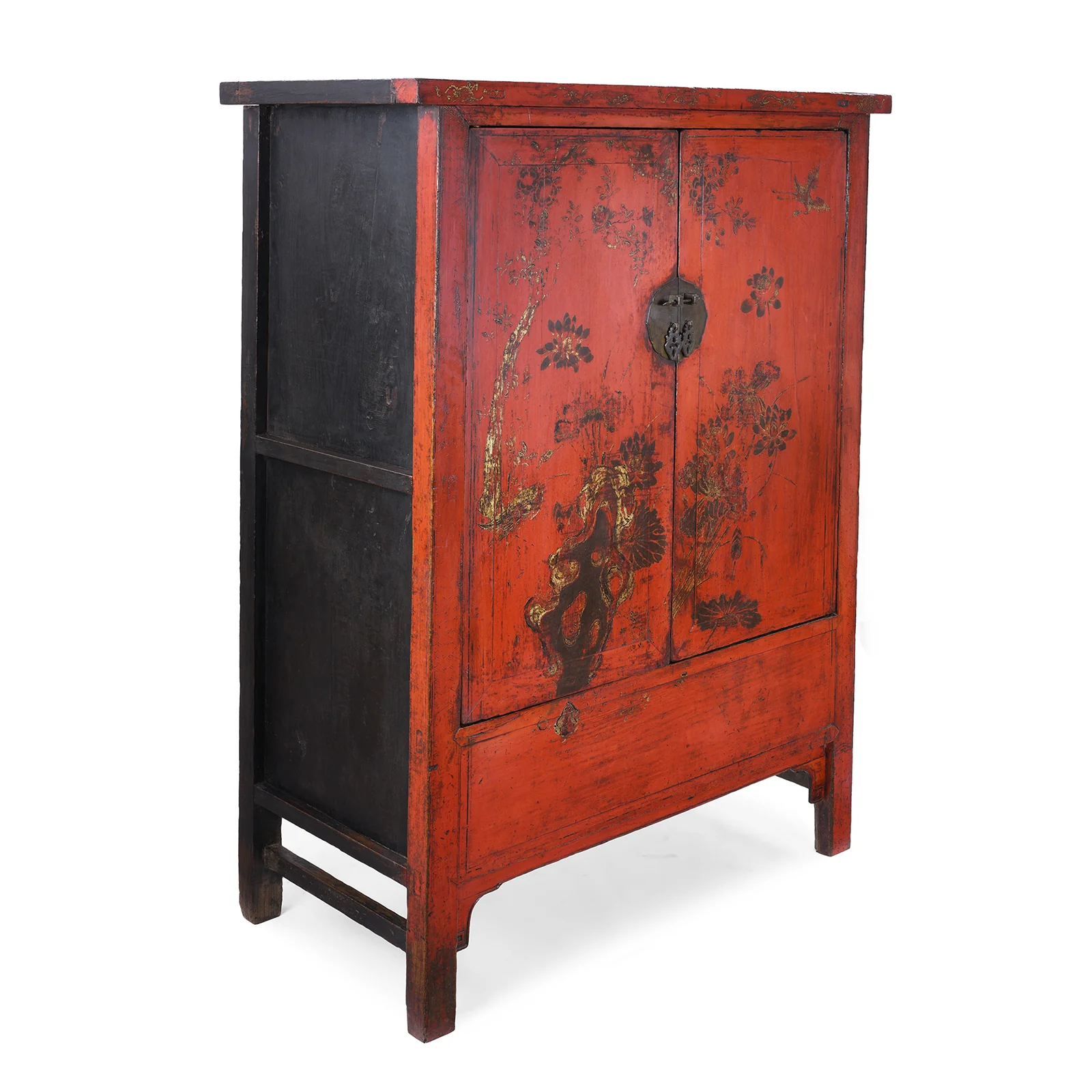 Red Lacquer Wedding Cabinet From Shanxi Province - 19th Century - Image 7