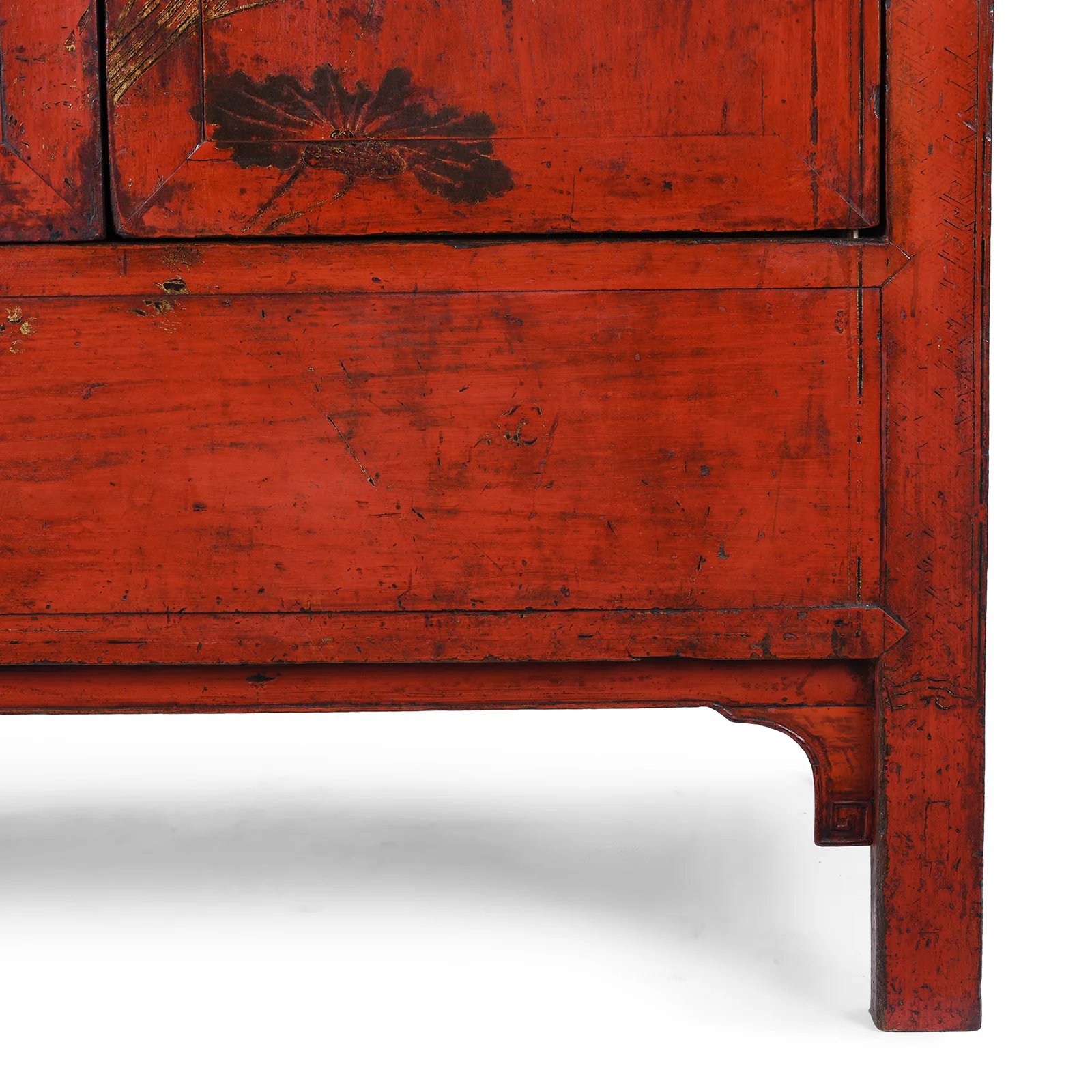 Red Lacquer Wedding Cabinet From Shanxi Province - 19th Century - Image 9