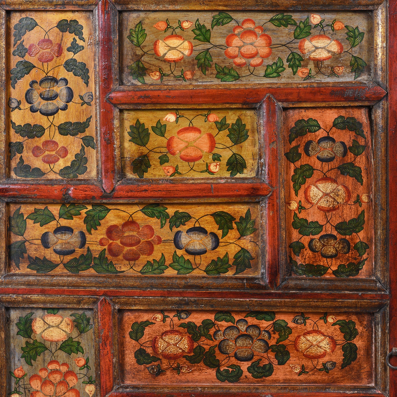 Painted Tibetan Chosham Shrine Cabinet - Early 19th Century - Image 11