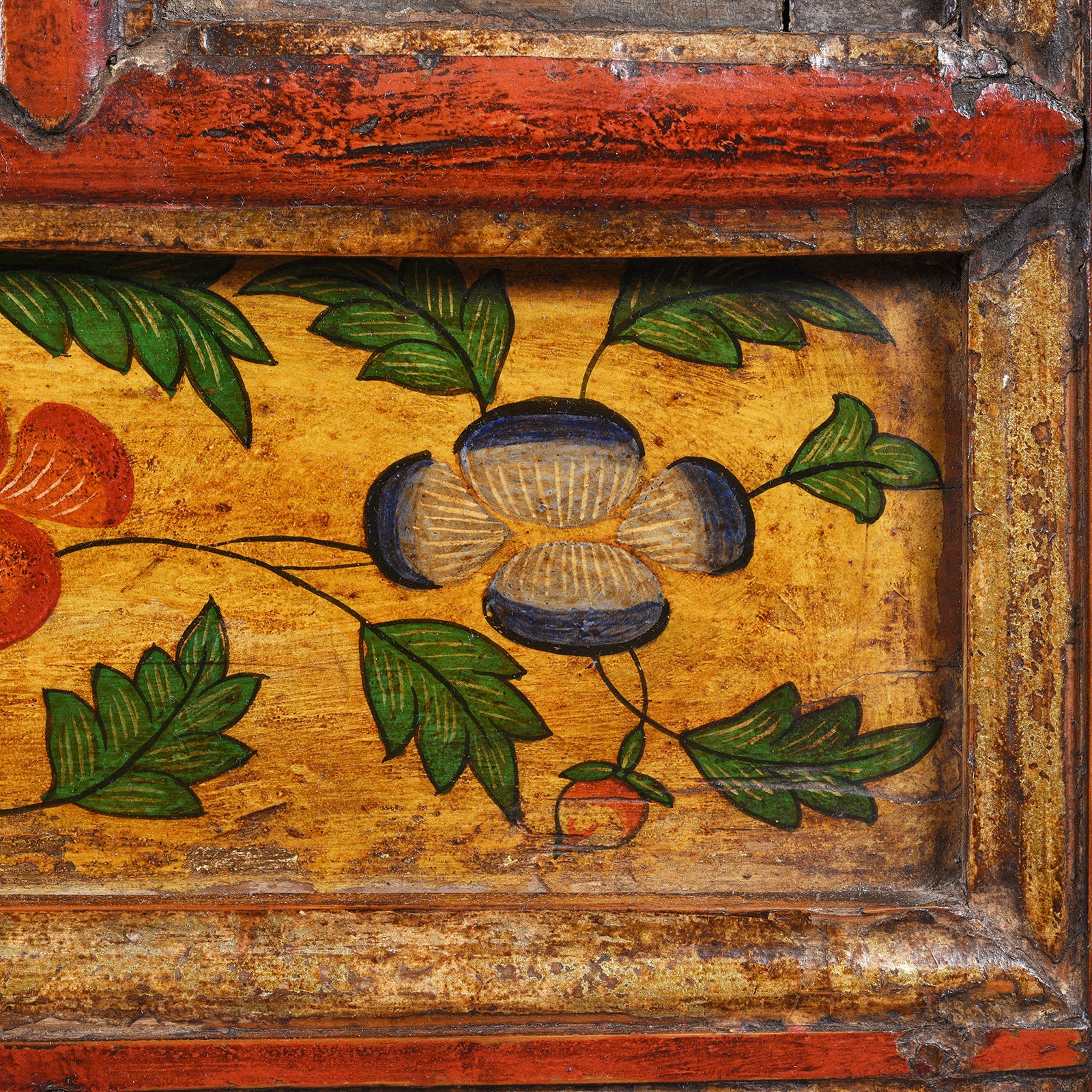 Painted Tibetan Chosham Shrine Cabinet - Early 19th Century - Image 14