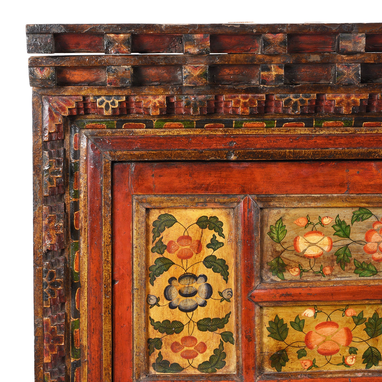 Painted Tibetan Chosham Shrine Cabinet - Early 19th Century - Image 4