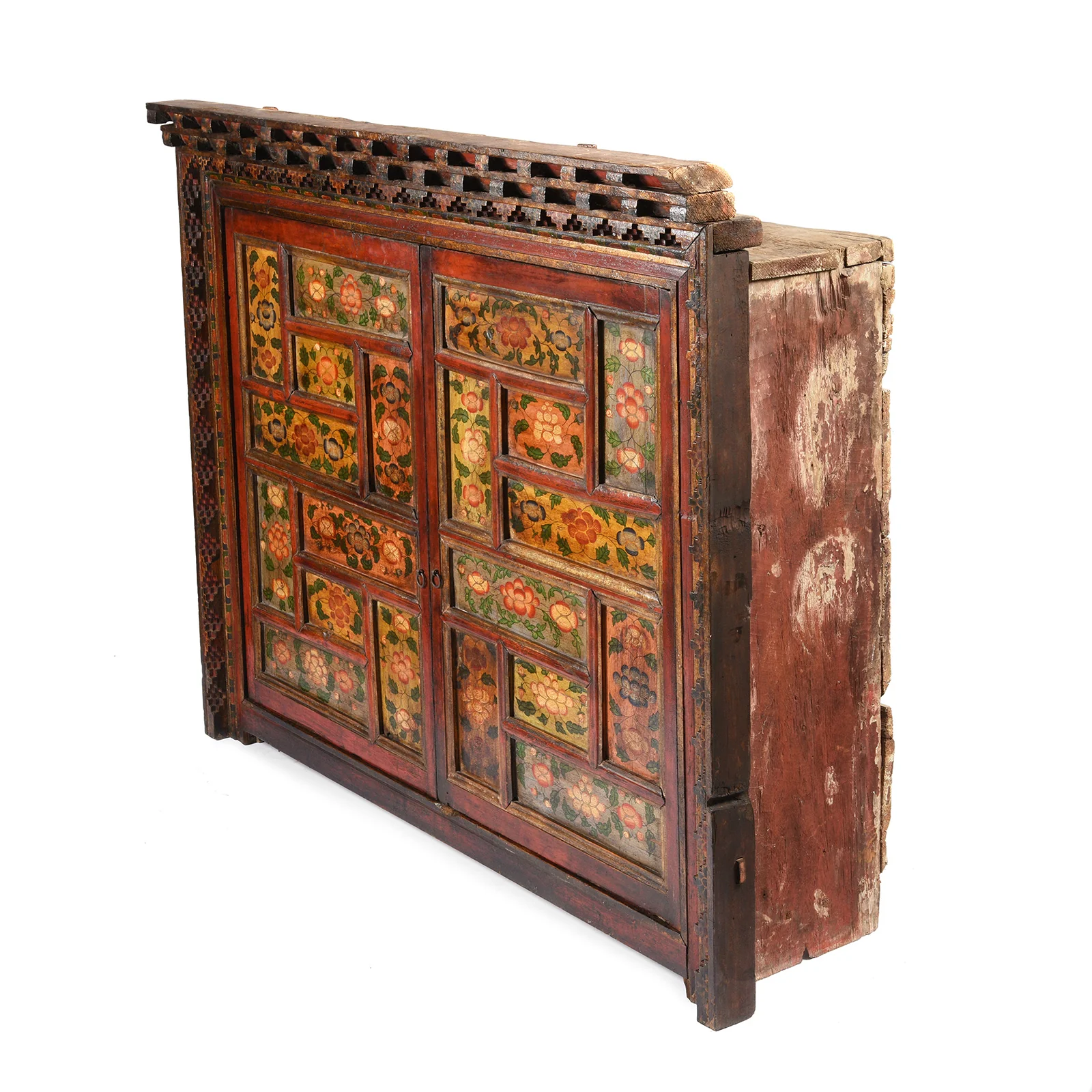 Painted Tibetan Chosham Shrine Cabinet - Early 19th Century - Image 7