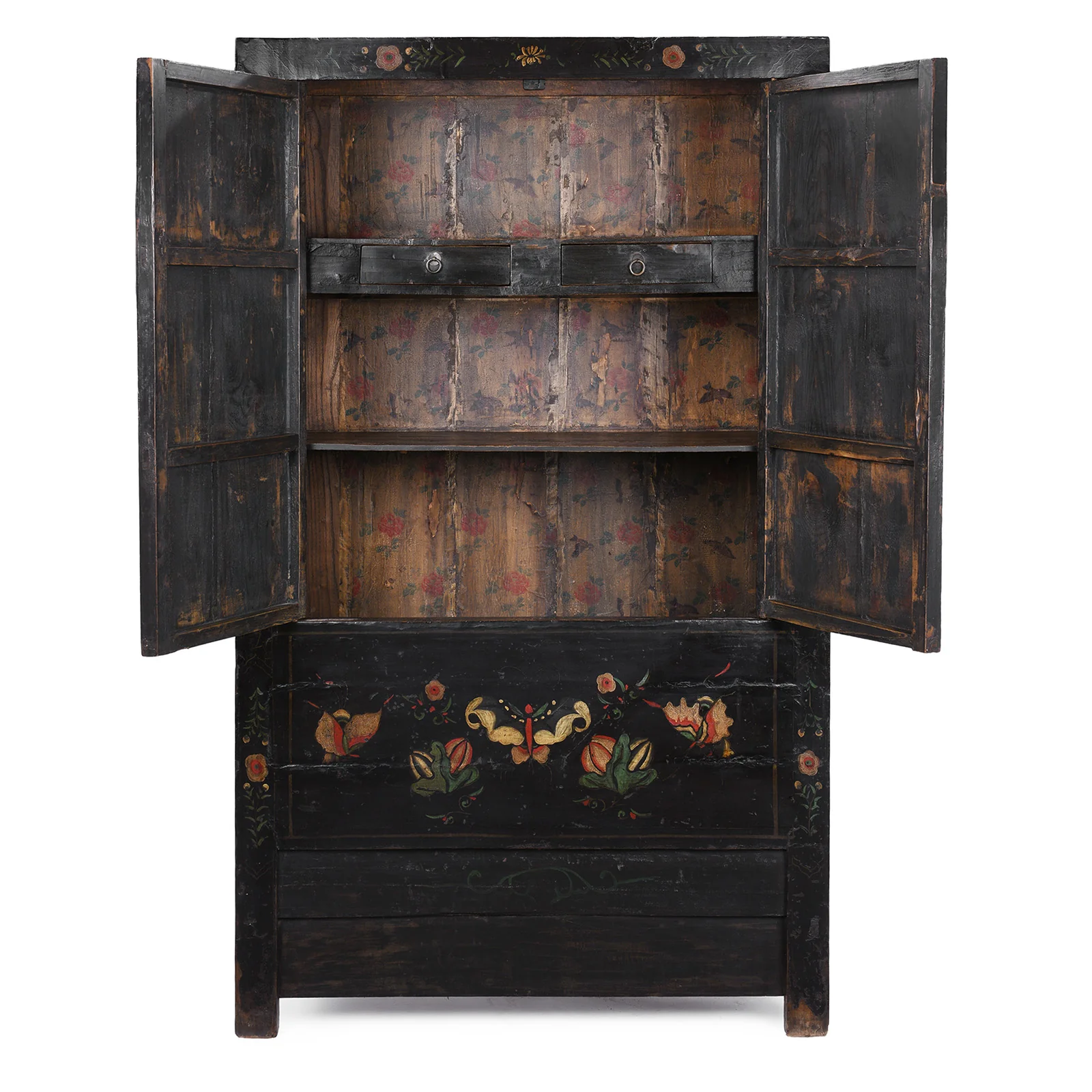 Black Lacquer Wedding Cabinet from Shanxi - 19th Century - Image 3