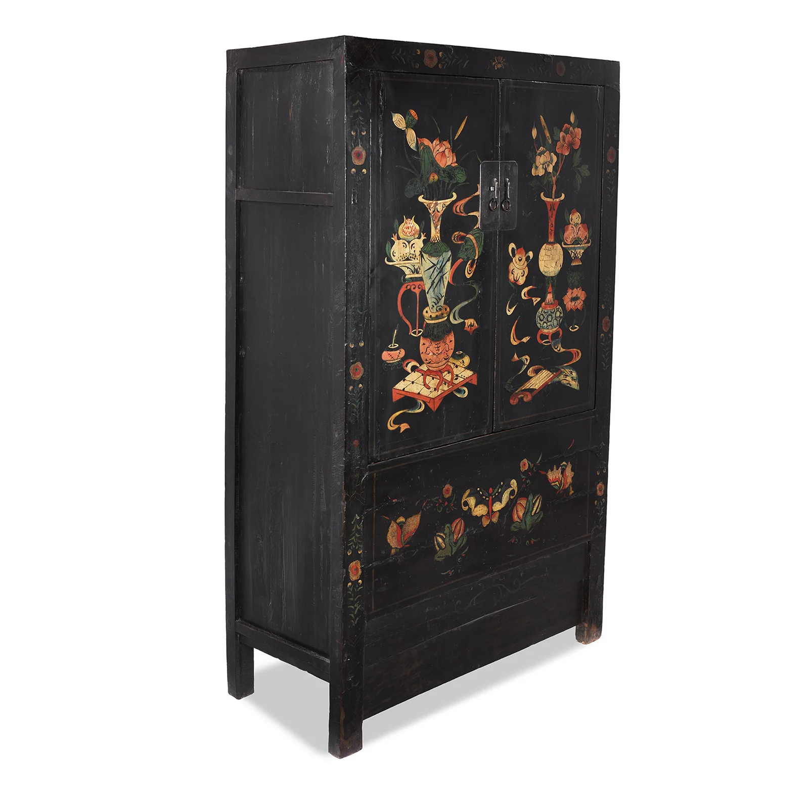 Black Lacquer Wedding Cabinet from Shanxi - 19th Century - Image 5