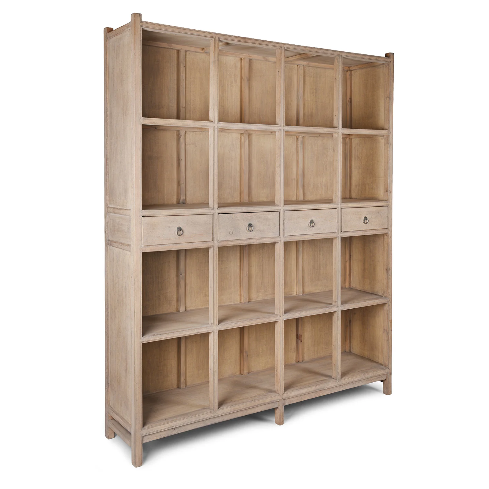 Bleached Shelving Unit Made From Old Pine - Image 3