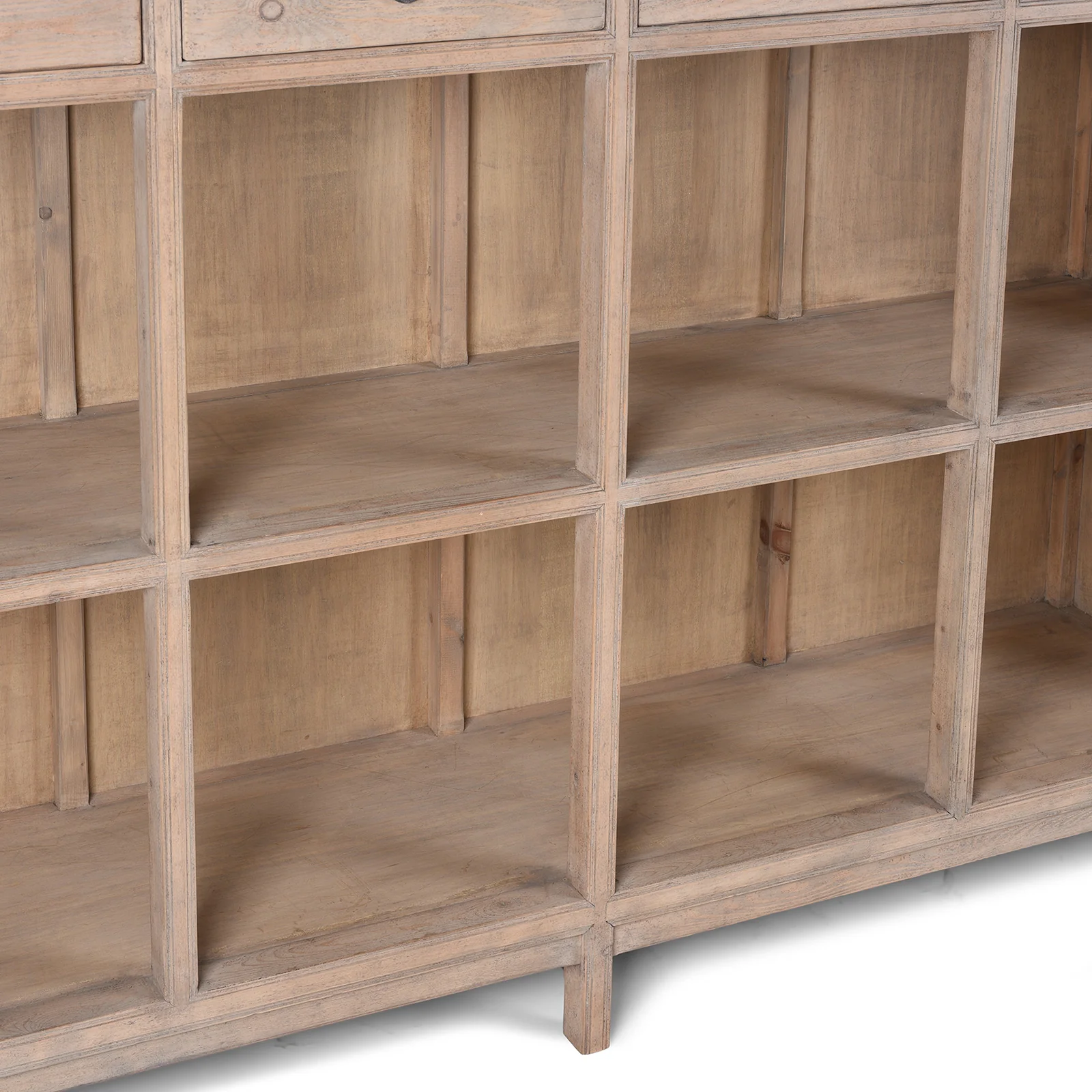 Bleached Shelving Unit Made From Old Pine - Image 4