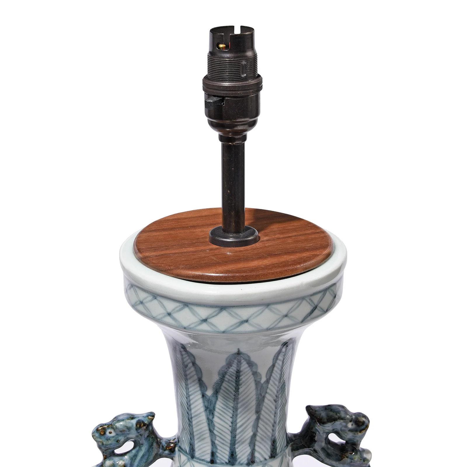 Blue & White Porcelain Vase Lamp - Phoenix Design - Image 6