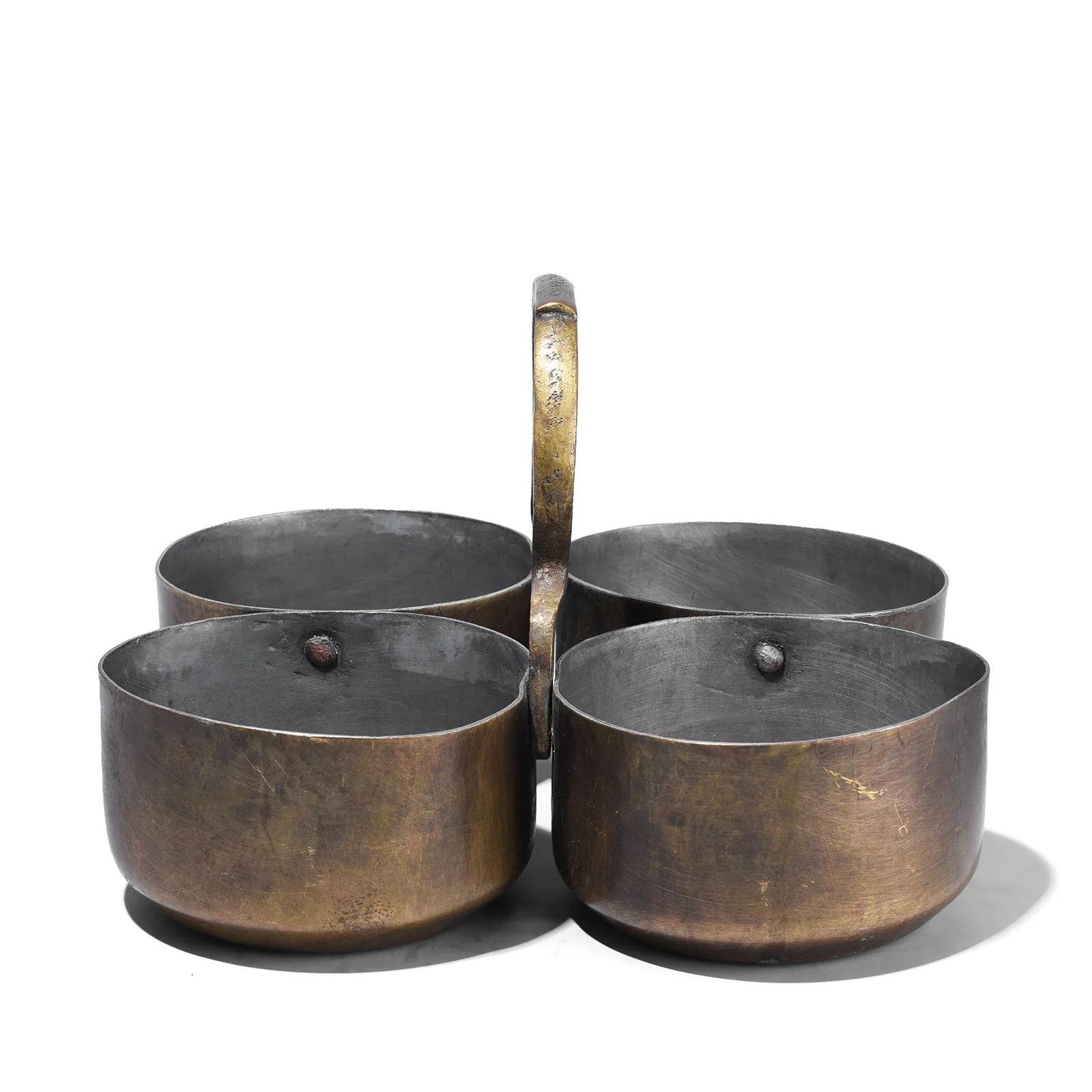 Vintage Brass 4 Way Pickle Dish- Ca 1930 - Image 3