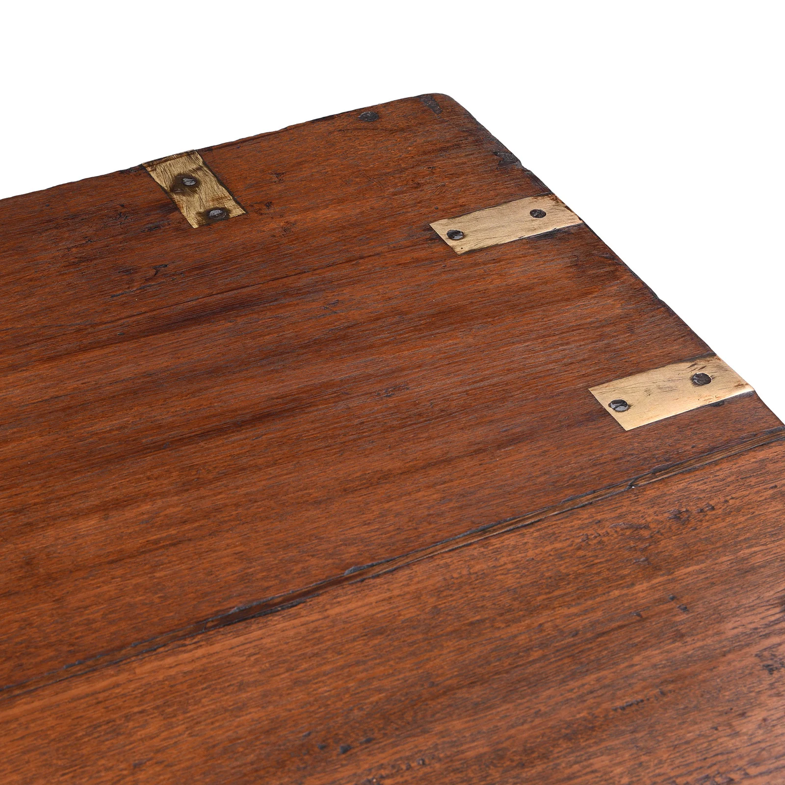 Brass Bound Indian Teak Military Chest - 19th Century - Image 4