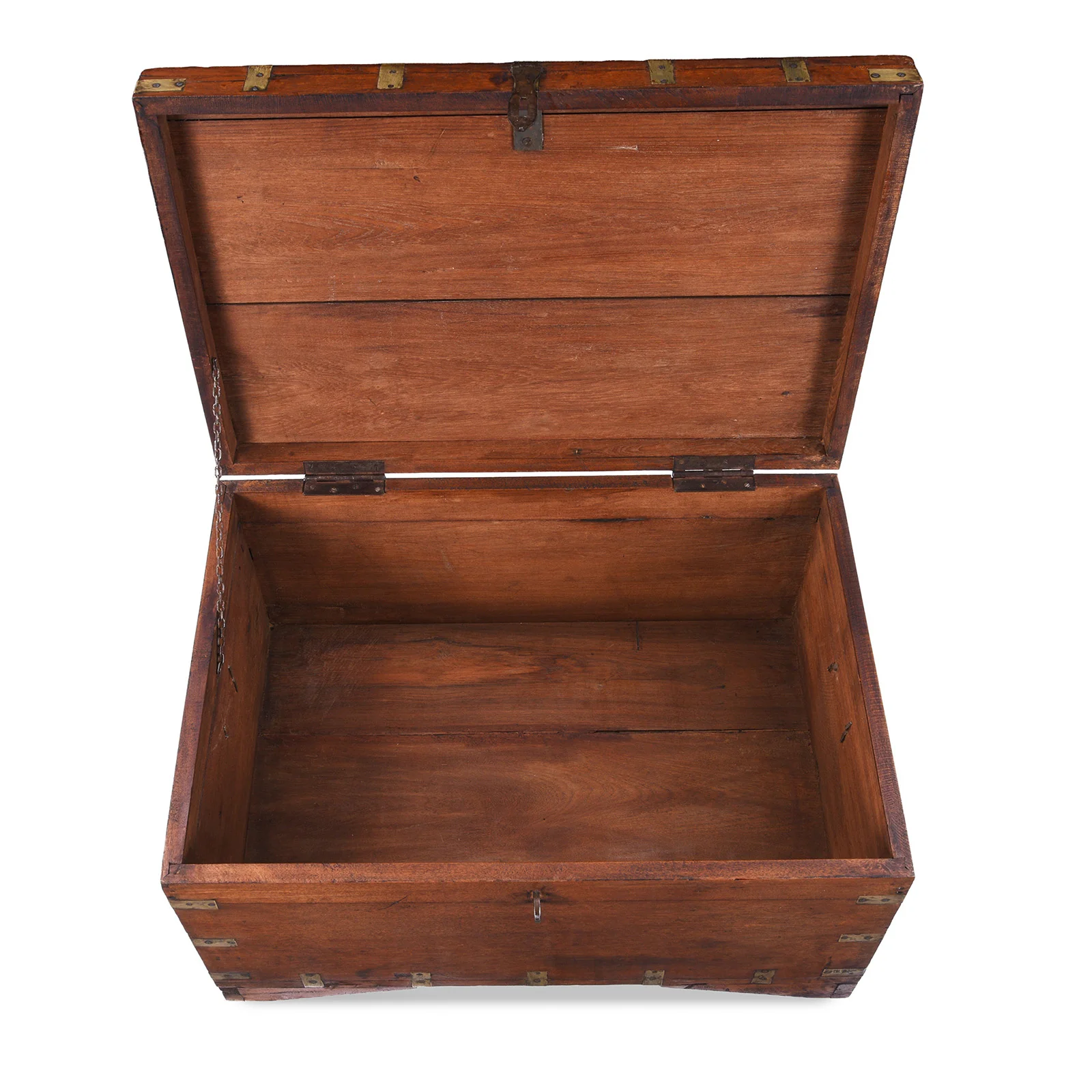 Brass Bound Indian Teak Military Chest - 19th Century - Image 5