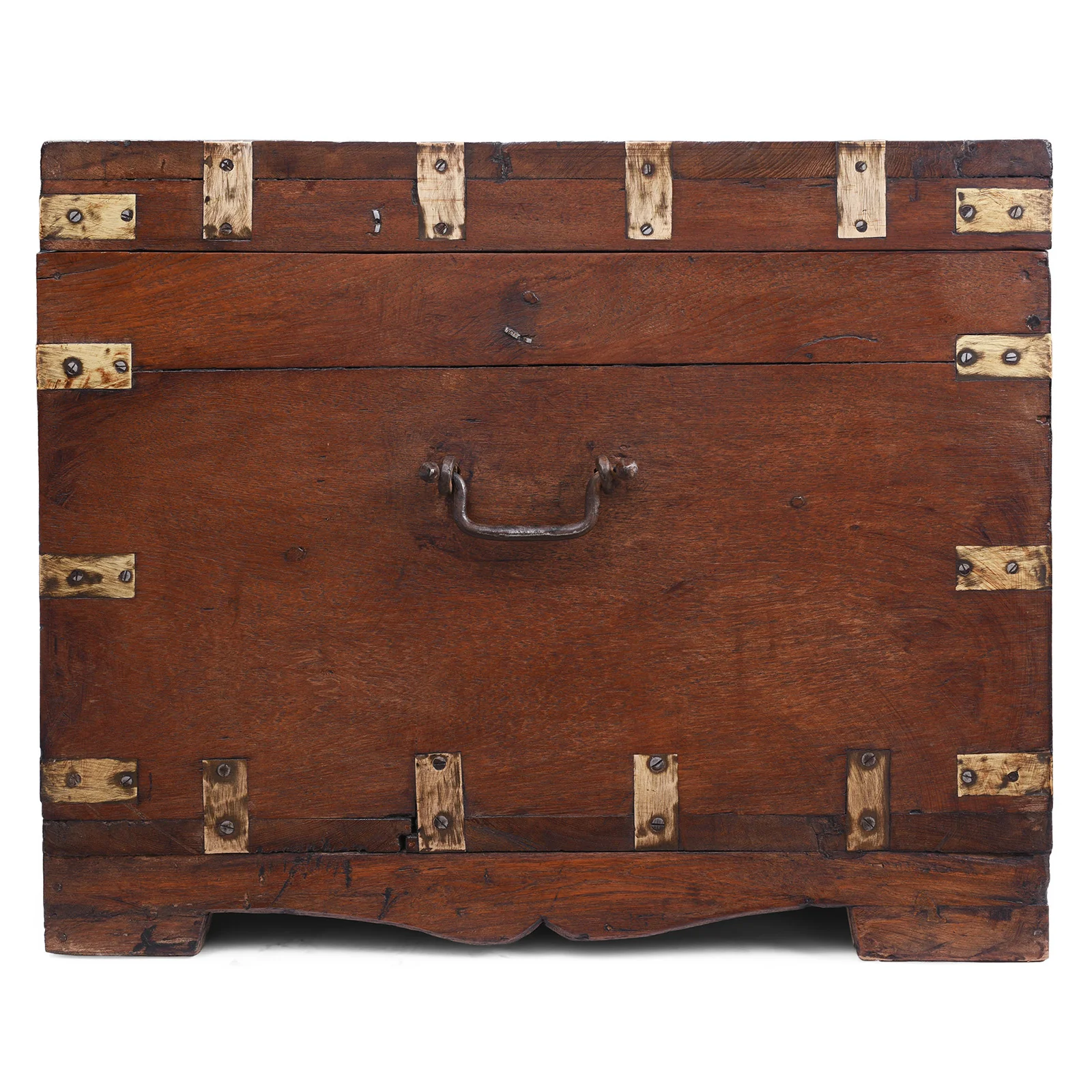 Brass Bound Indian Teak Military Chest - 19th Century - Image 8