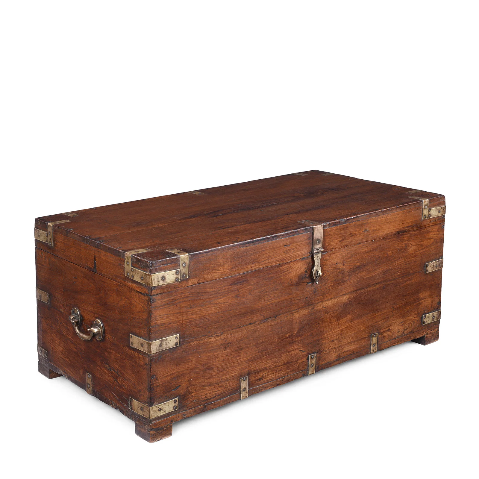 Brass Bound Teak Military Chest - 19th Century - Image 3