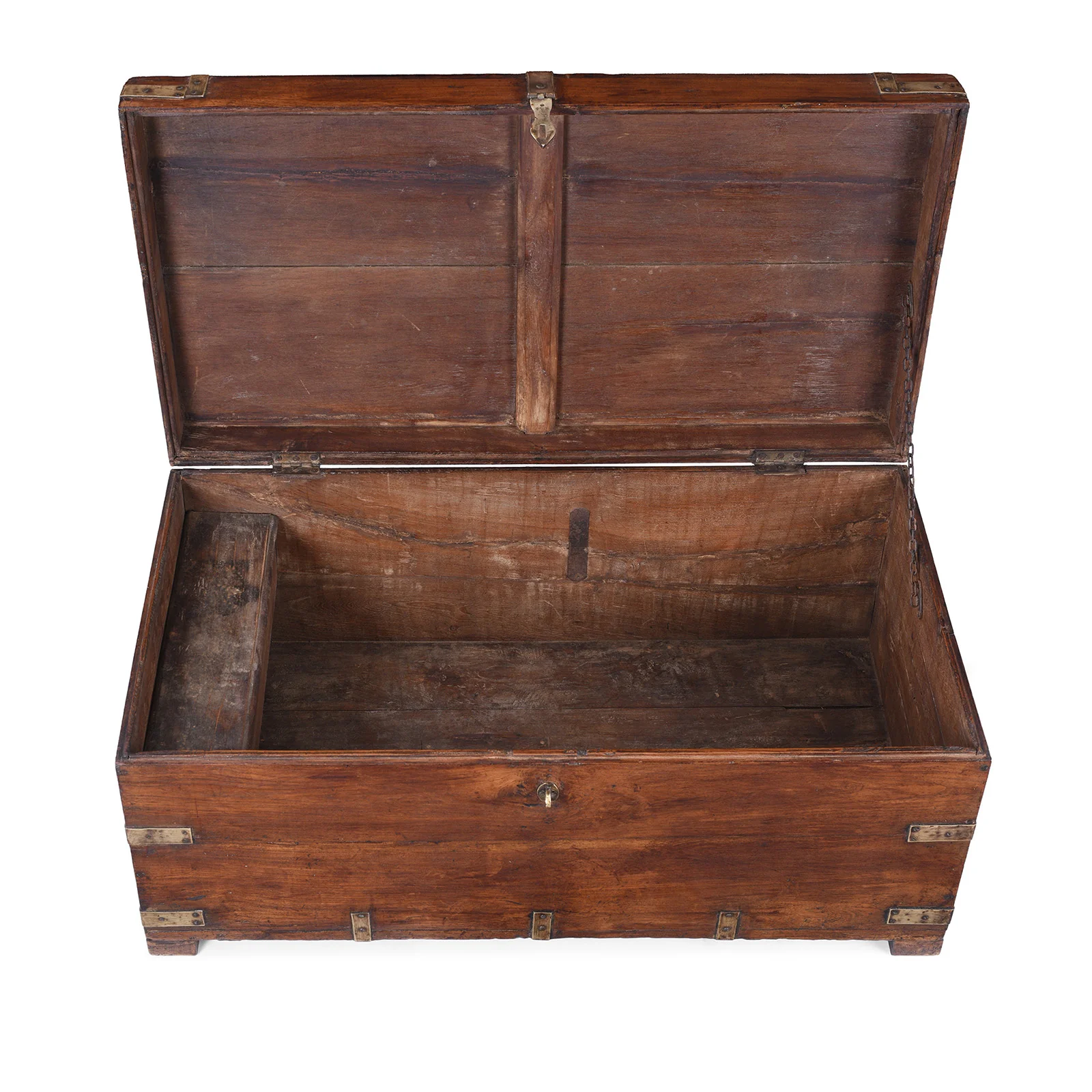 Brass Bound Teak Military Chest - 19th Century - Image 5