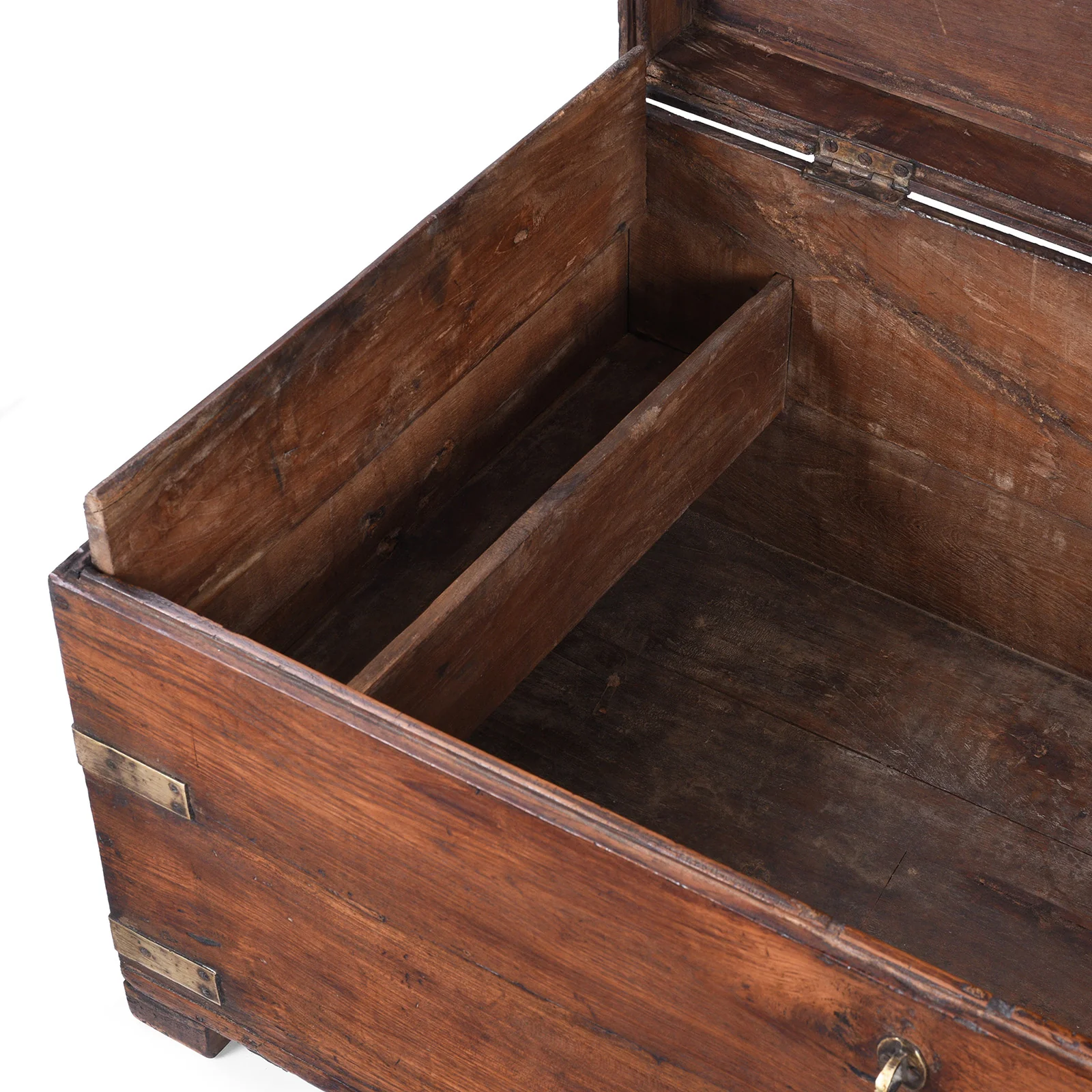 Brass Bound Teak Military Chest - 19th Century - Image 6