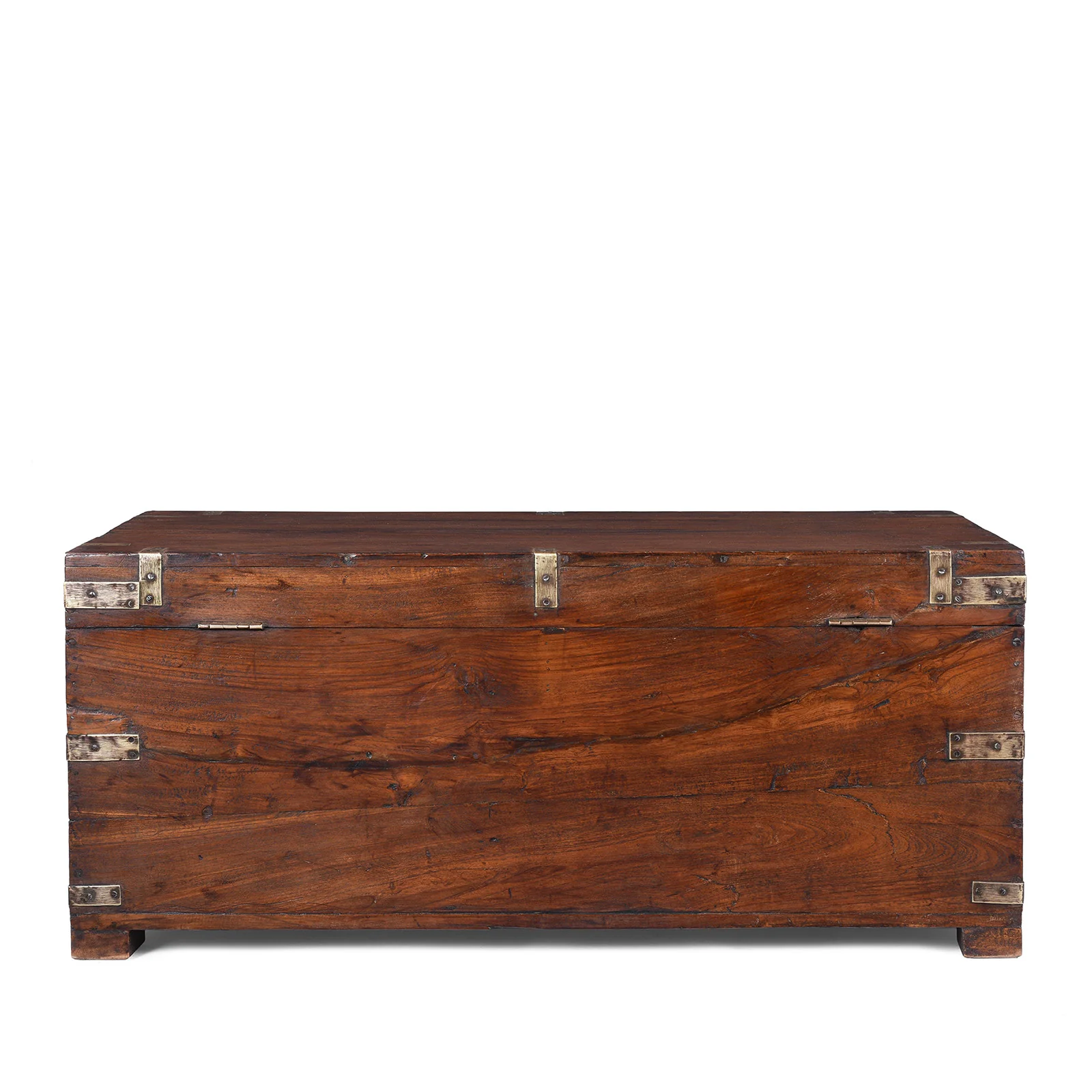 Brass Bound Teak Military Chest - 19th Century - Image 9