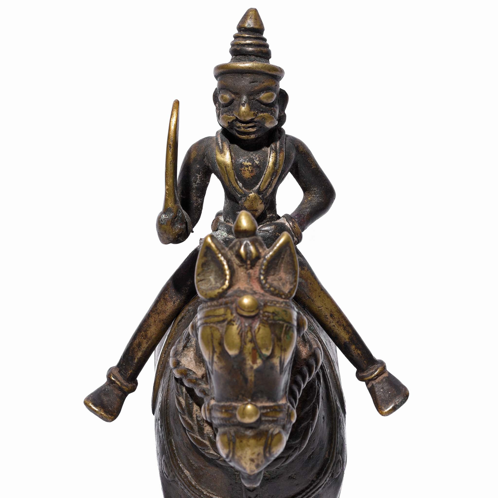 Bronze Khandoba Riding a Horse From Maharasthra - 18th Century - Image 5