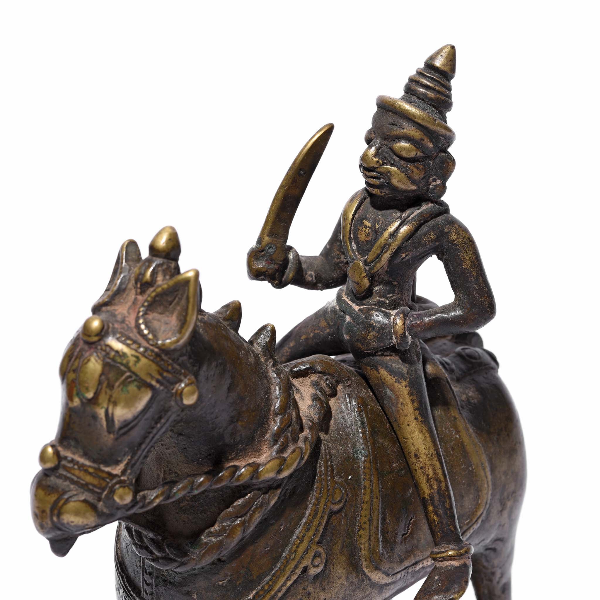 Bronze Khandoba Riding a Horse From Maharasthra - 18th Century - Image 6