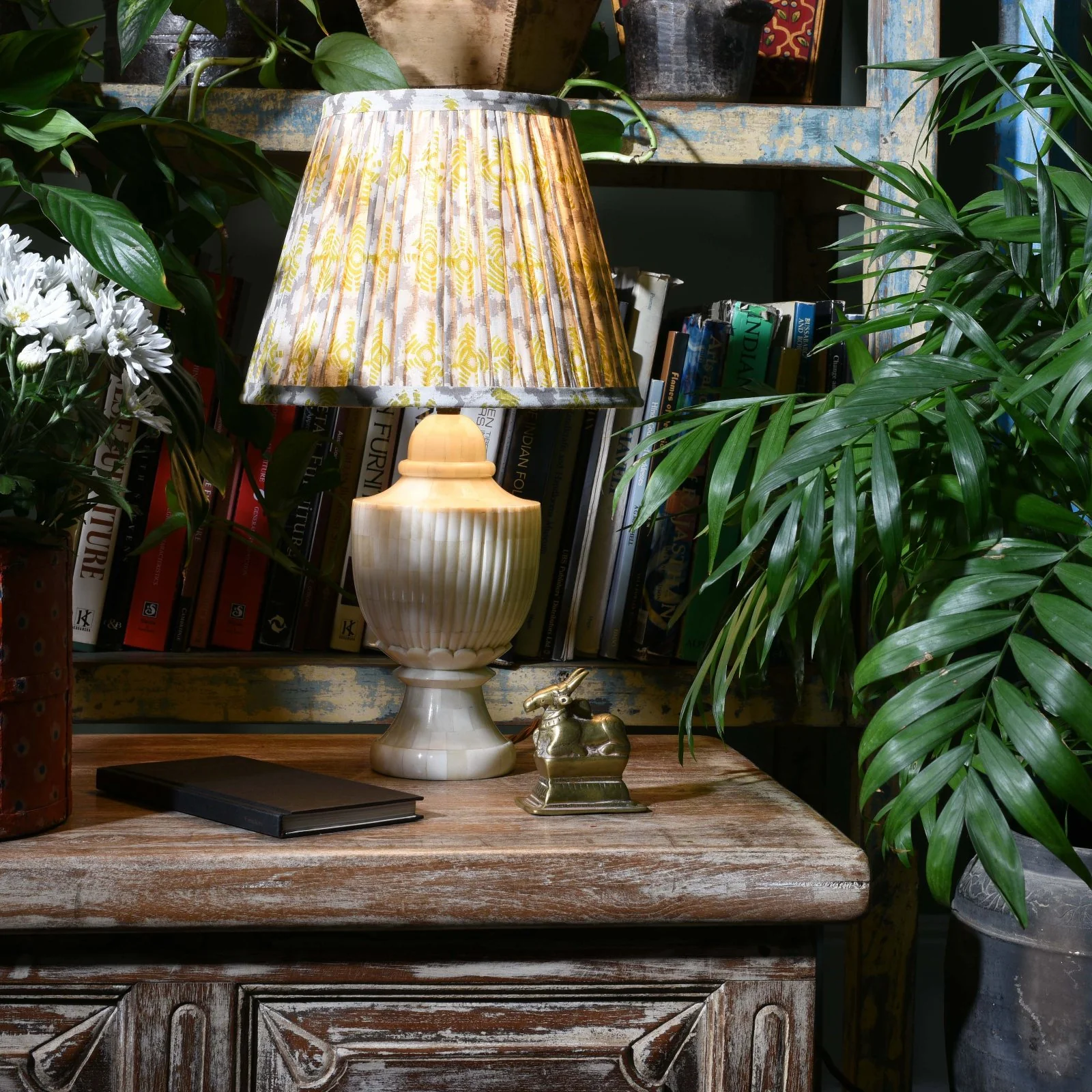 Regency Style Bone Inlay Table Lamp - Image 5