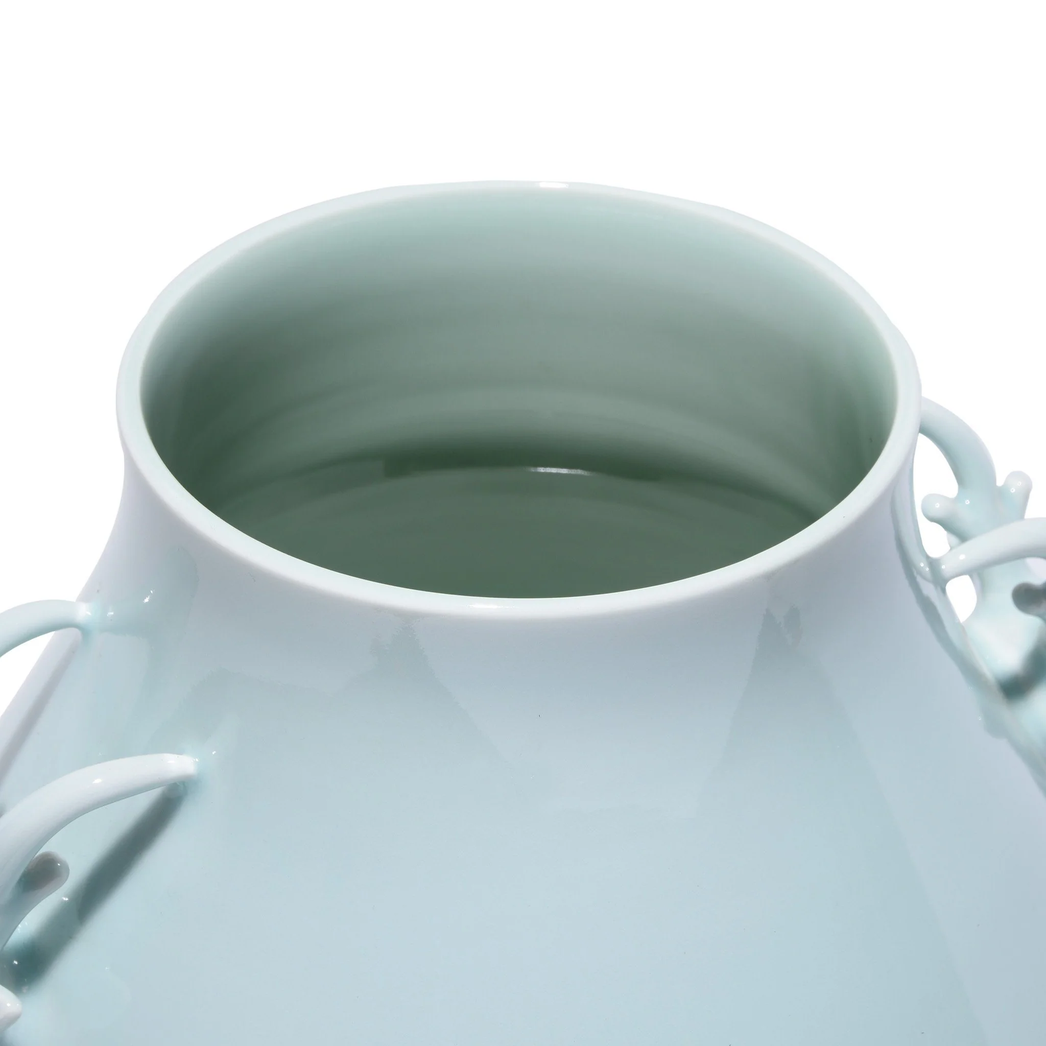 Celadon Porcelain Deer Handle Vase - Image 4