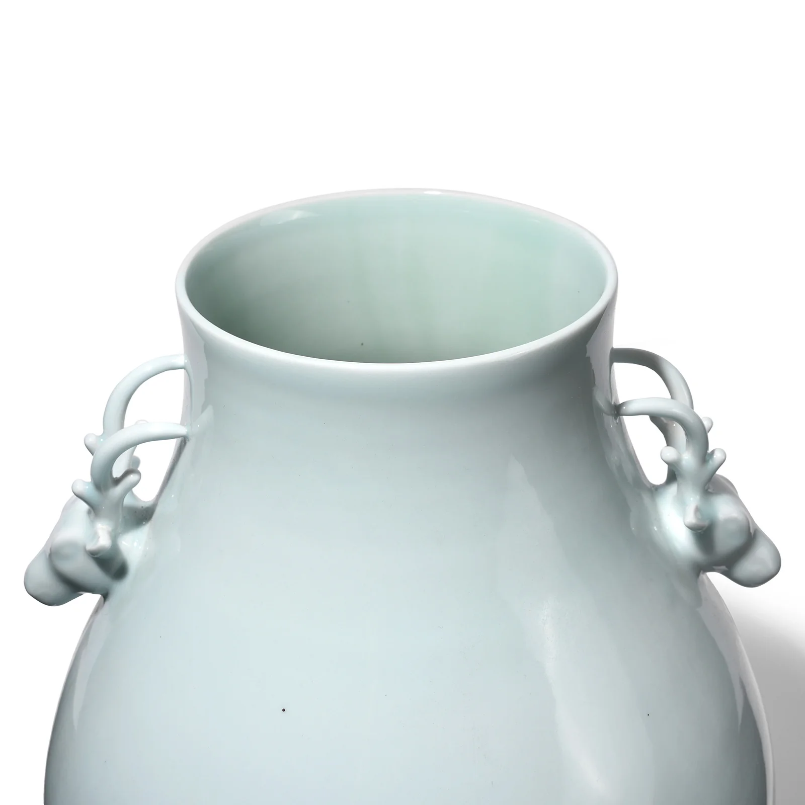 Celadon Porcelain Deer Handle Vase - Image 6