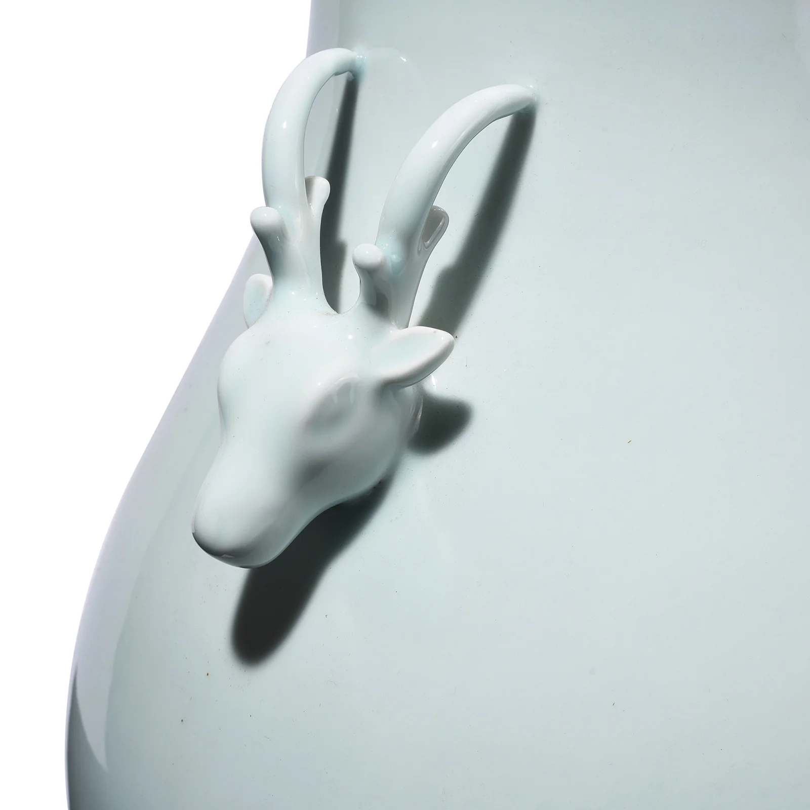 Celadon Porcelain Deer Handle Vase - Image 7