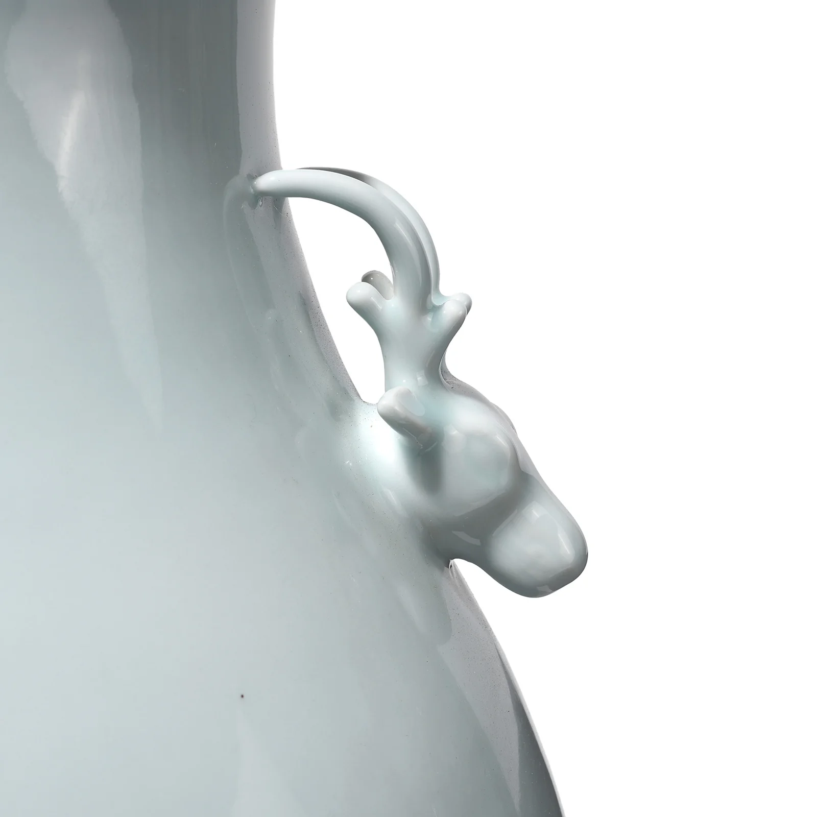 Celadon Porcelain Deer Handle Vase - Image 8