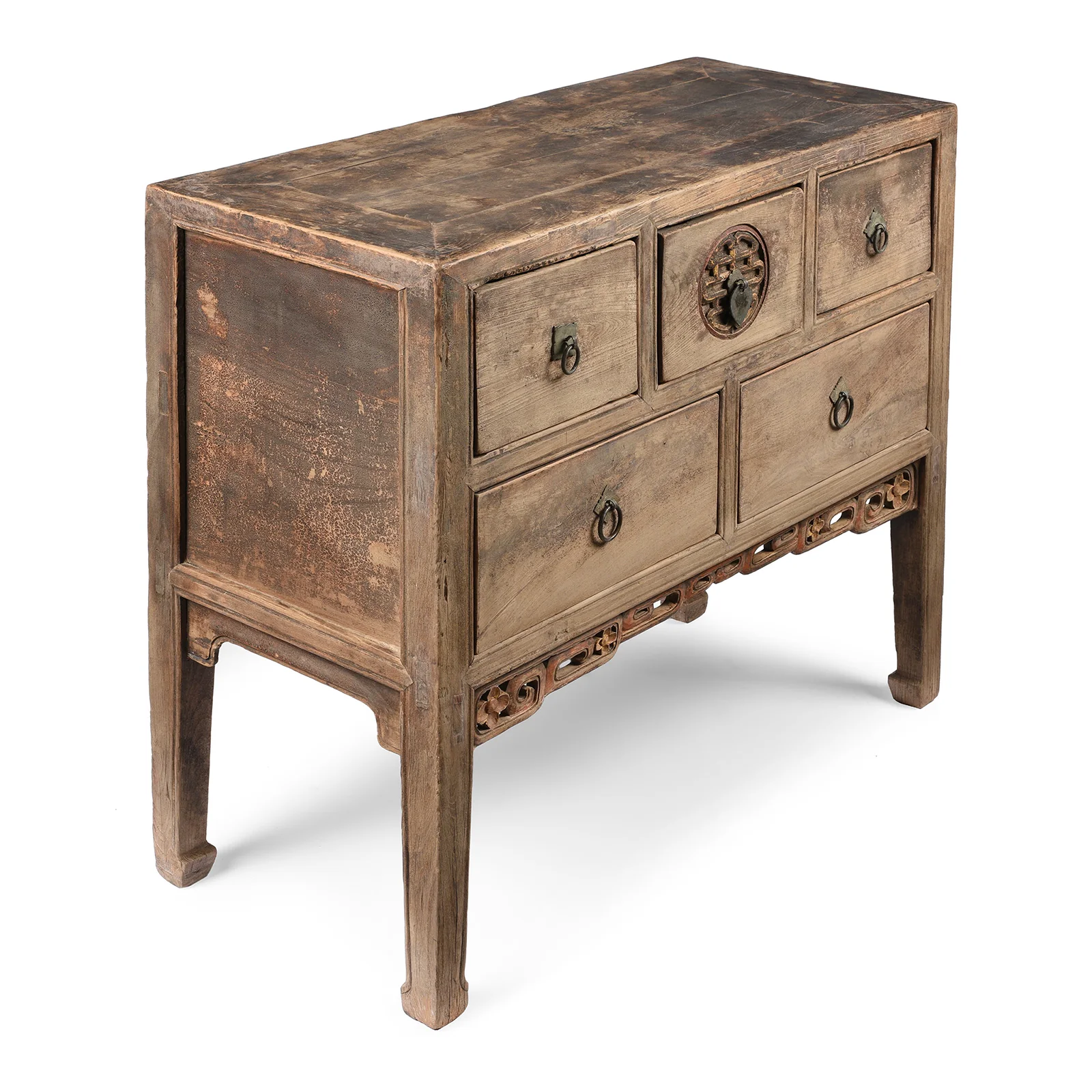 Carved Elm Coffer Table From Shanxi - Early 19th Century - Image 4