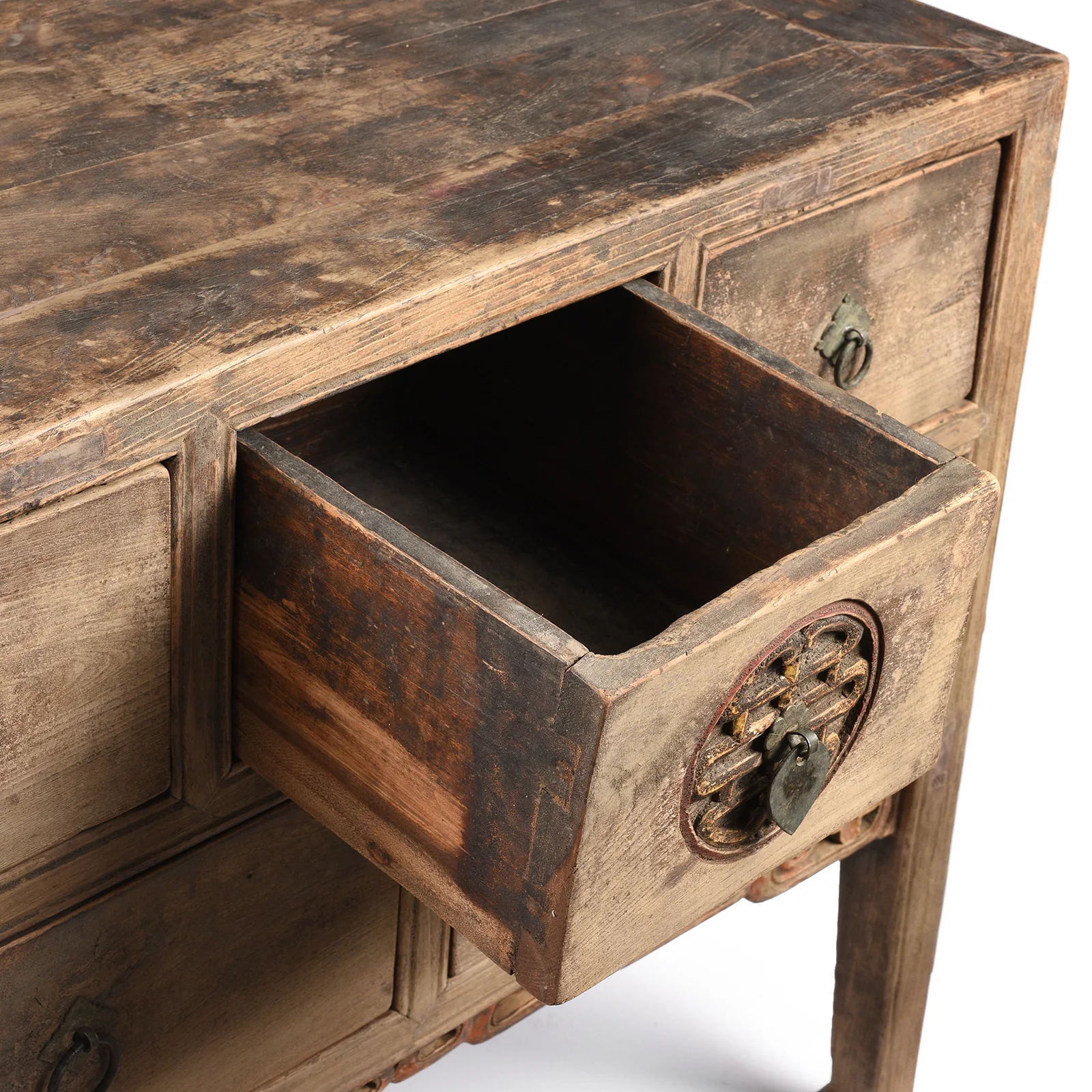 Carved Elm Coffer Table From Shanxi - Early 19th Century - Image 8