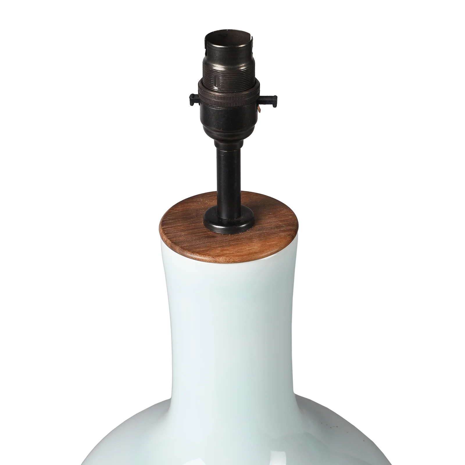 Celadon Glaze Porcelain Bottle Vase Lamp - Image 4