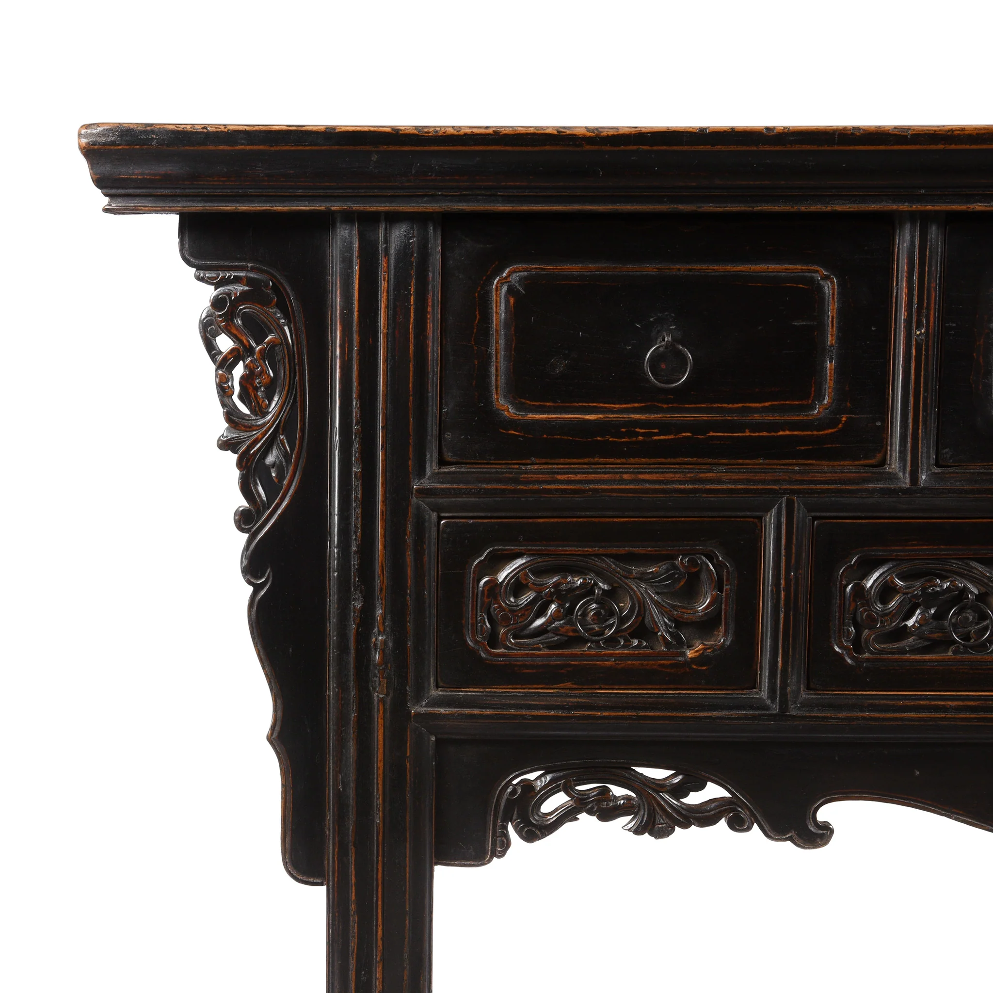 Black Lacquer 7 Drawer Sideboard - 19th Century - Image 3