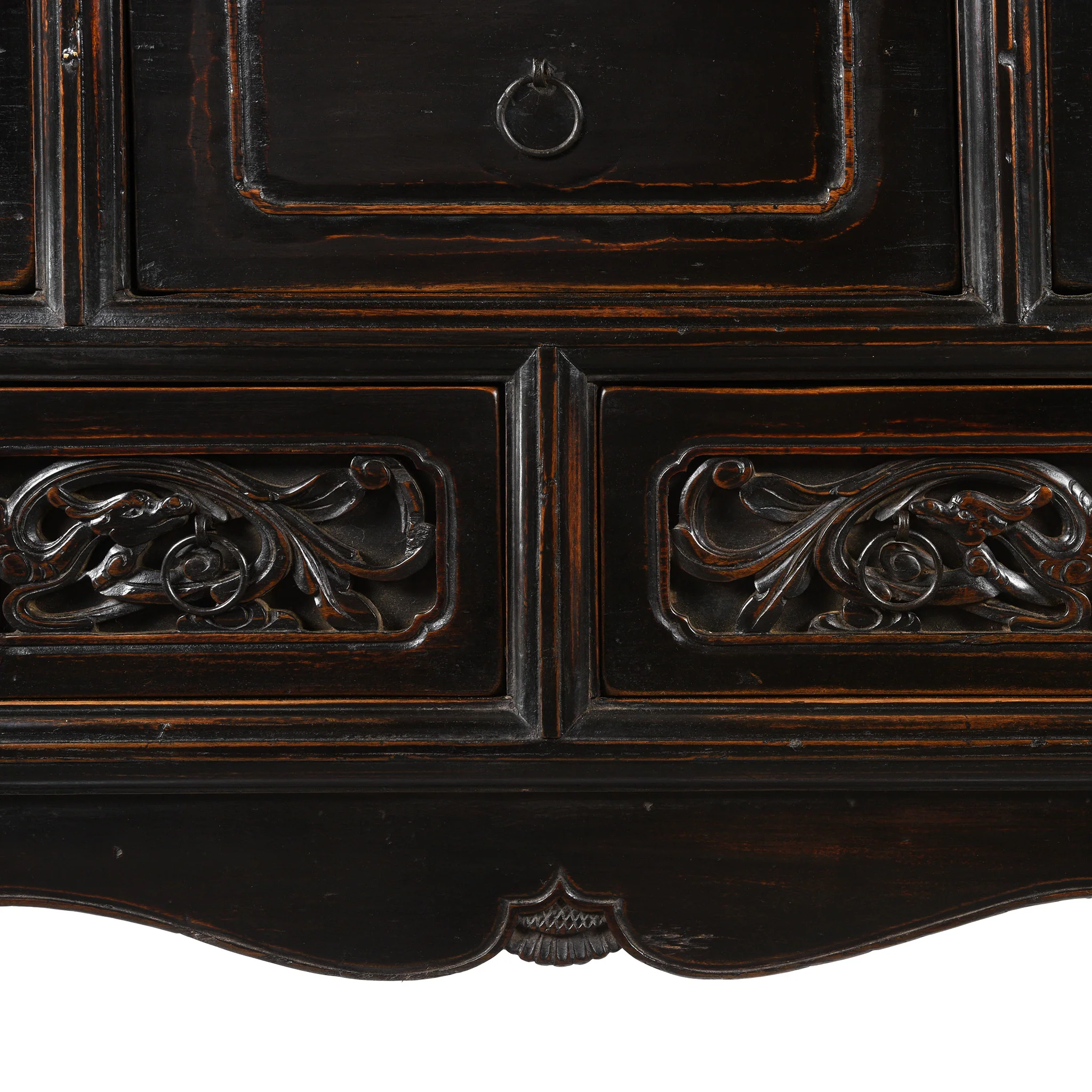 Black Lacquer 7 Drawer Sideboard - 19th Century - Image 7