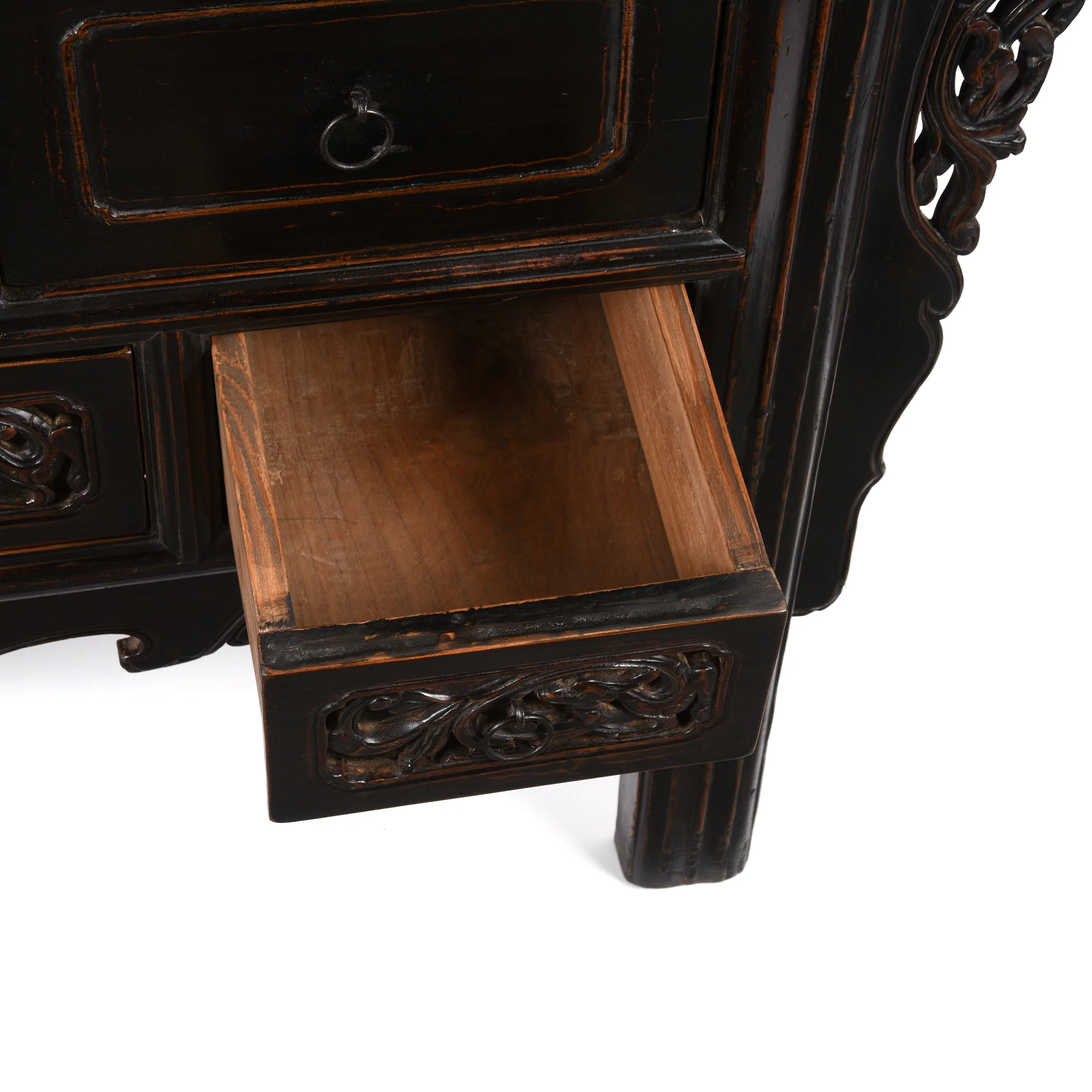 Black Lacquer 7 Drawer Sideboard - 19th Century - Image 9
